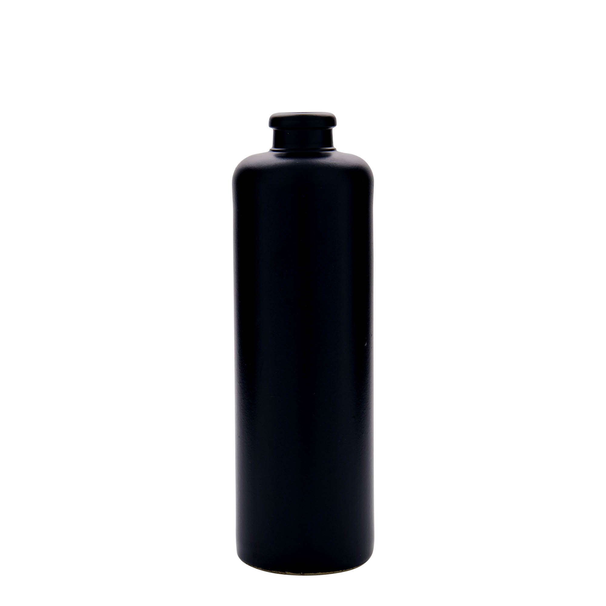 500 ml vrč od gline, kamenina, crni, otvor: pluta