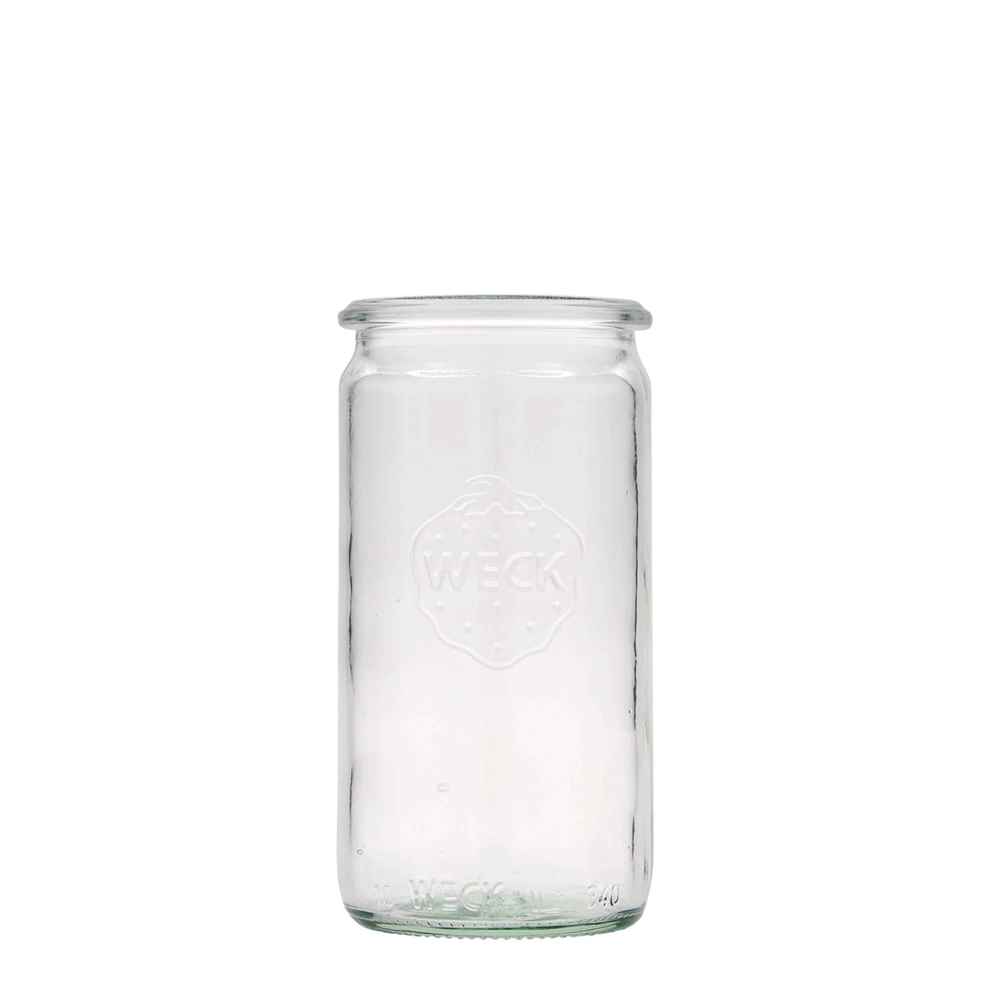 340 ml WECK cilindarska staklenka, otvor: okrugli rub