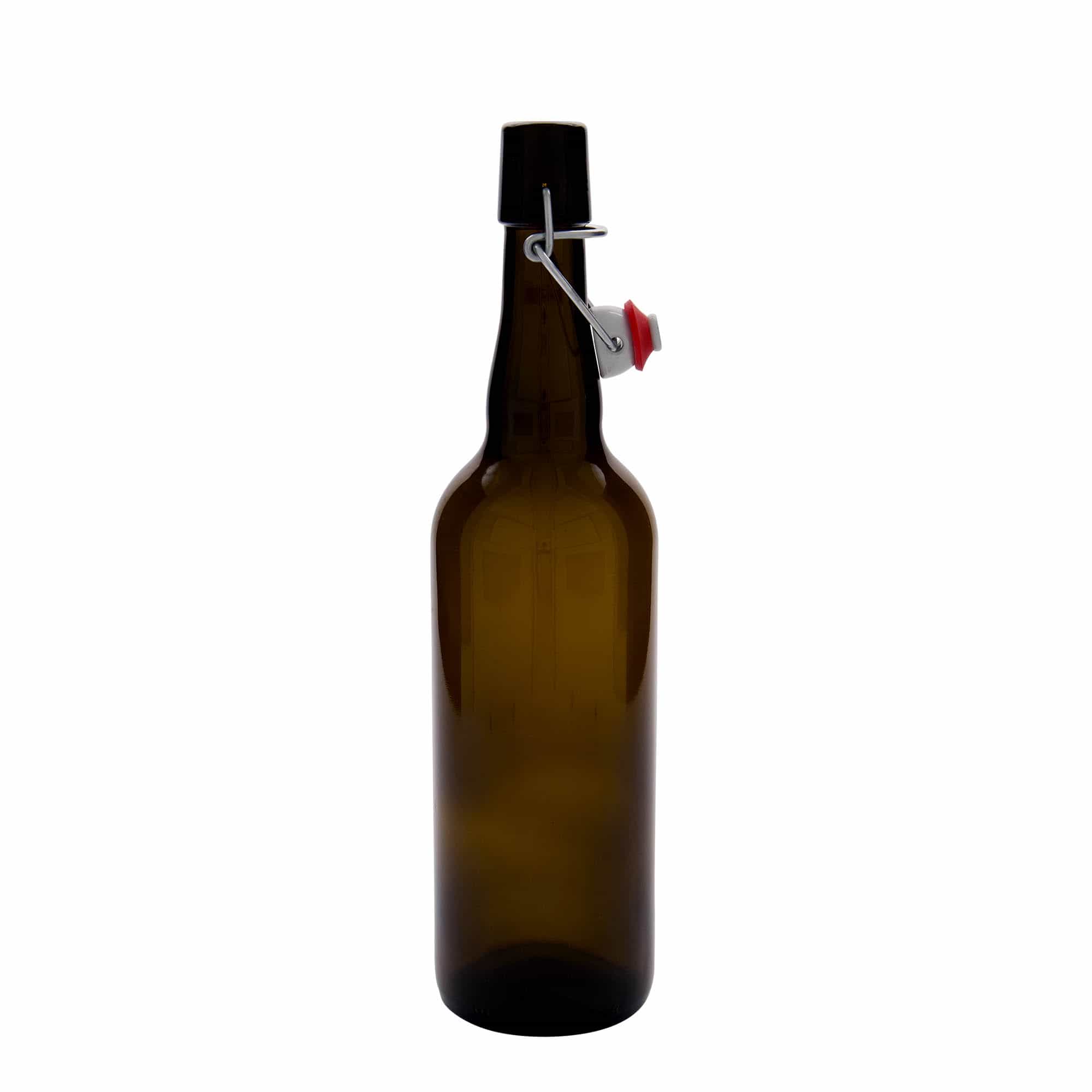 750 ml boca piva Belgija, staklo, smeđa, otvor: zatvarač s kopčom