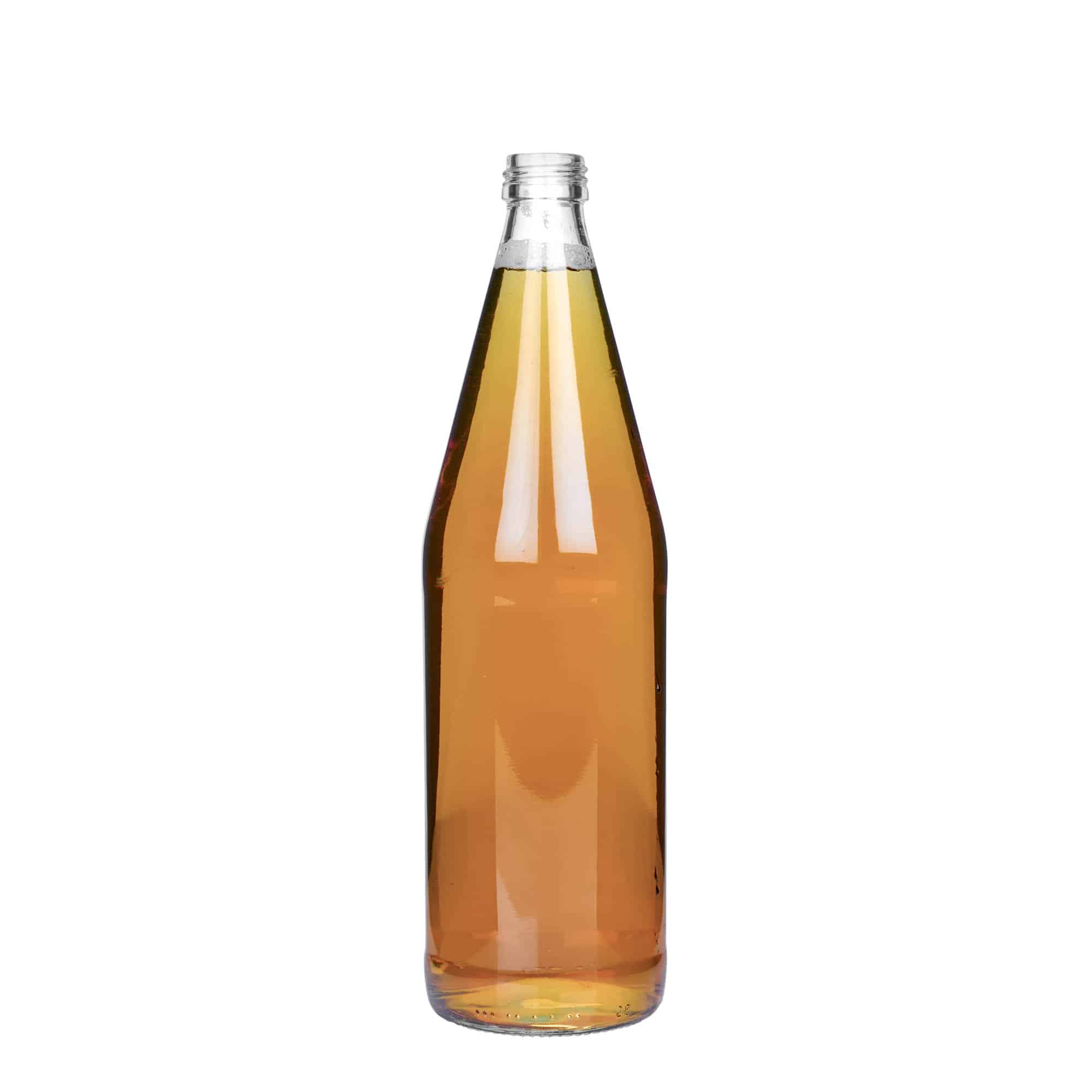 750 ml univerzalna boca u obliku mrkve, staklo, grlo: PP 28