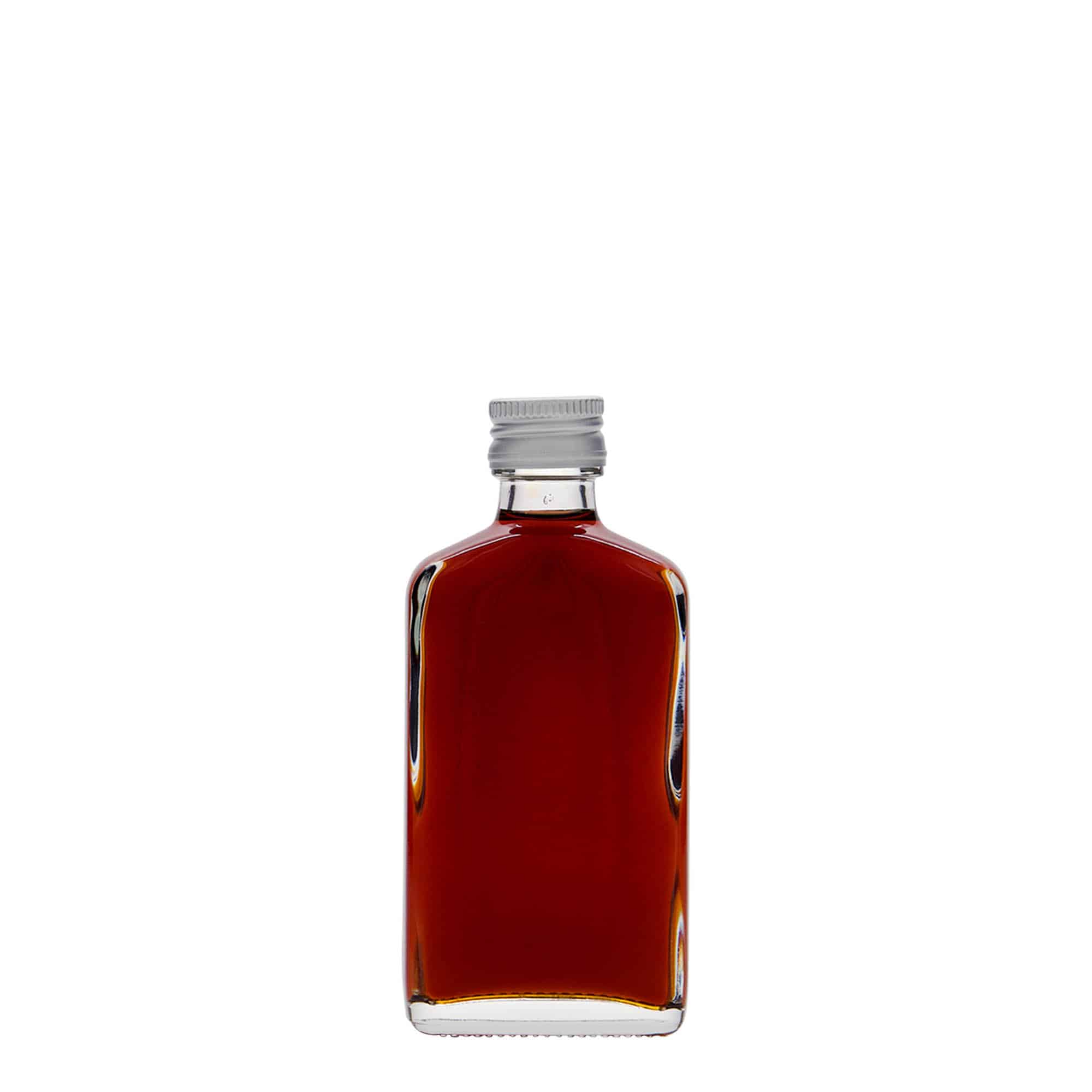 Džepna ploska 50 ml, pravokutna, staklo, otvor: PP 18