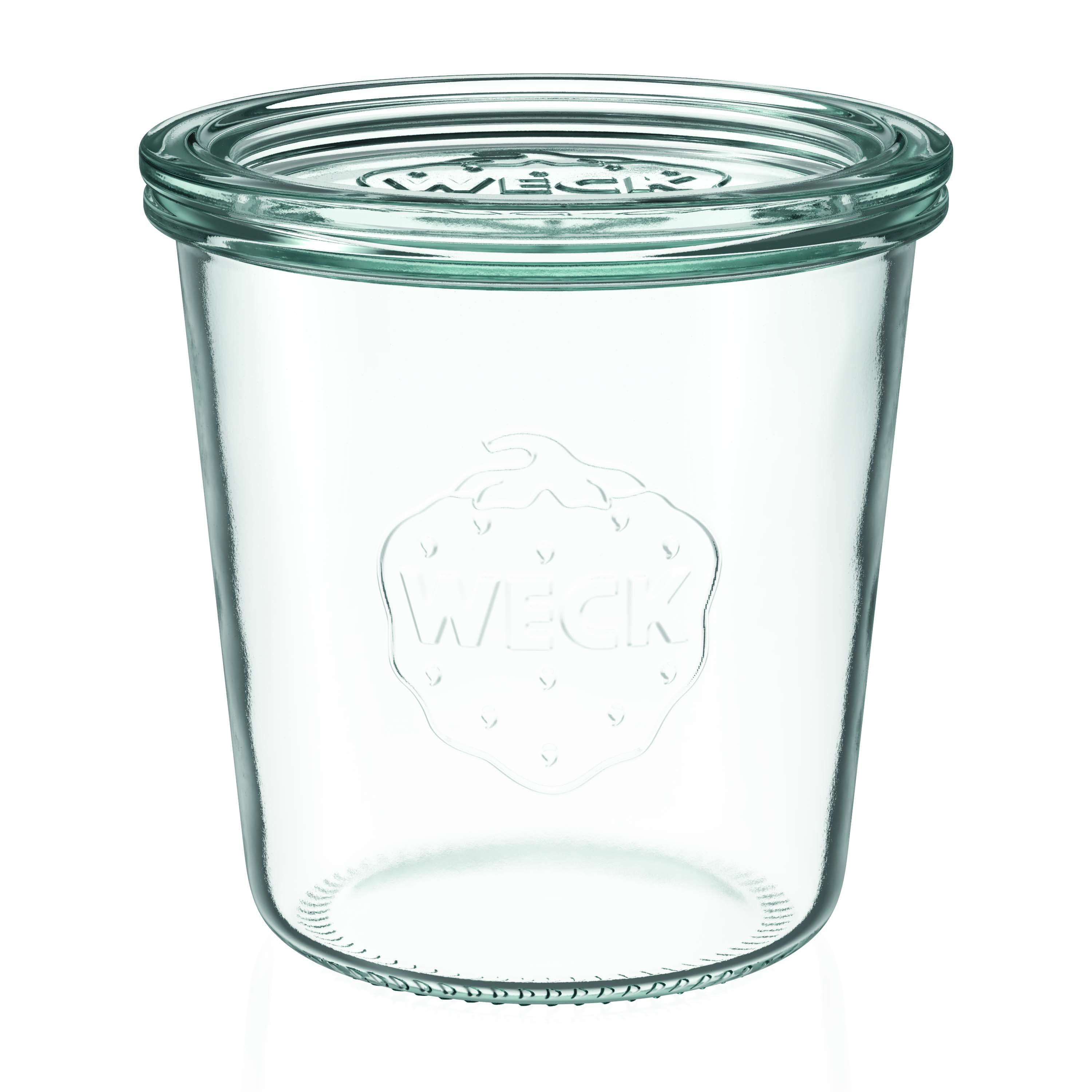 6x 580 ml WECK-staklenka za stavljanje naopako sa staklenim poklopcem RR 100