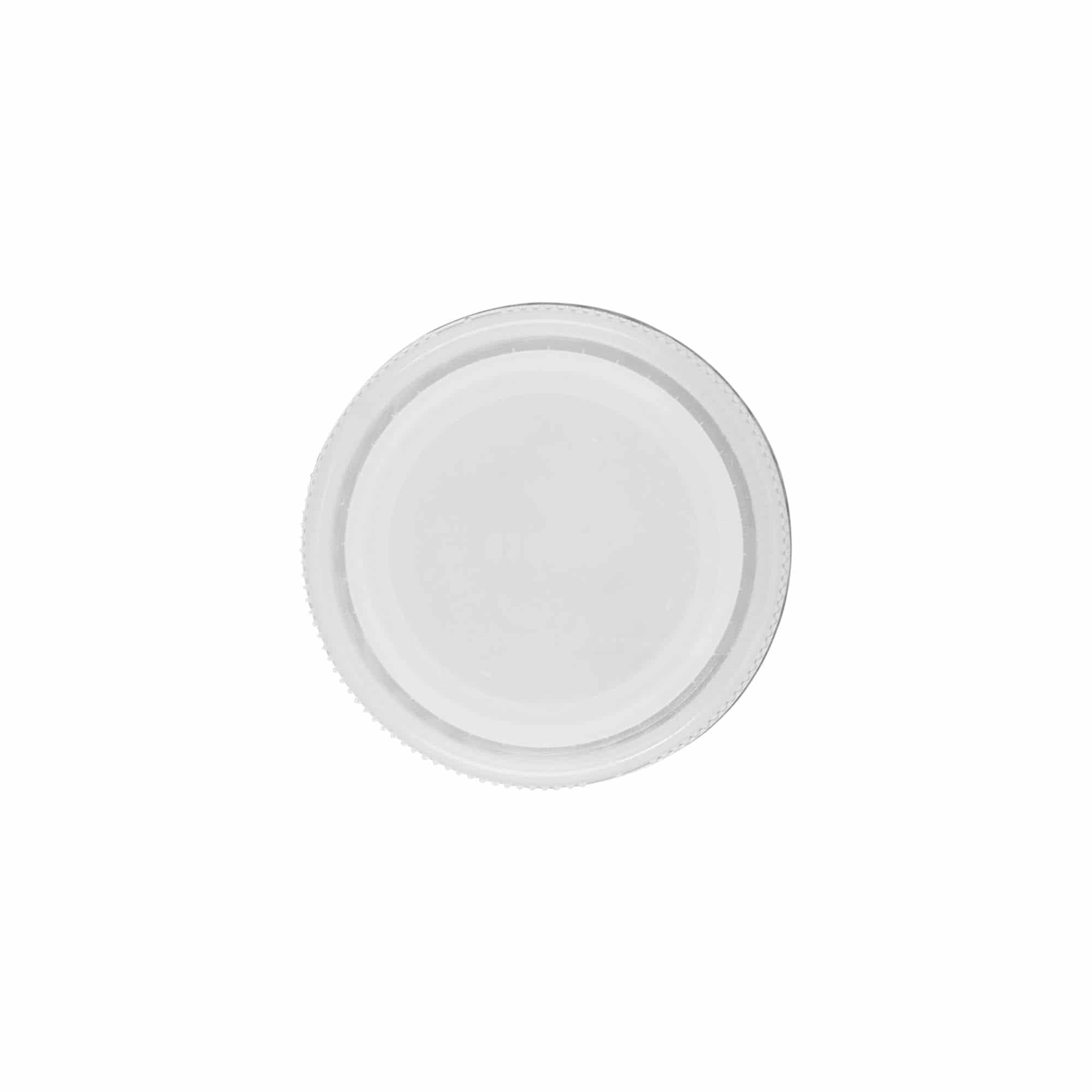 Navojni čep s dvostrukim navojem, PE plastika, bijeli, za otvor: PET 38 mm