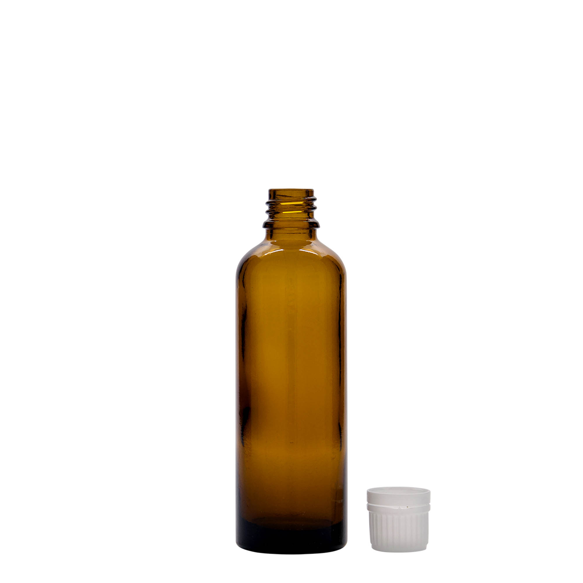 Farmaceutska boca 75 ml, staklo, smeđa, otvor: DIN 18