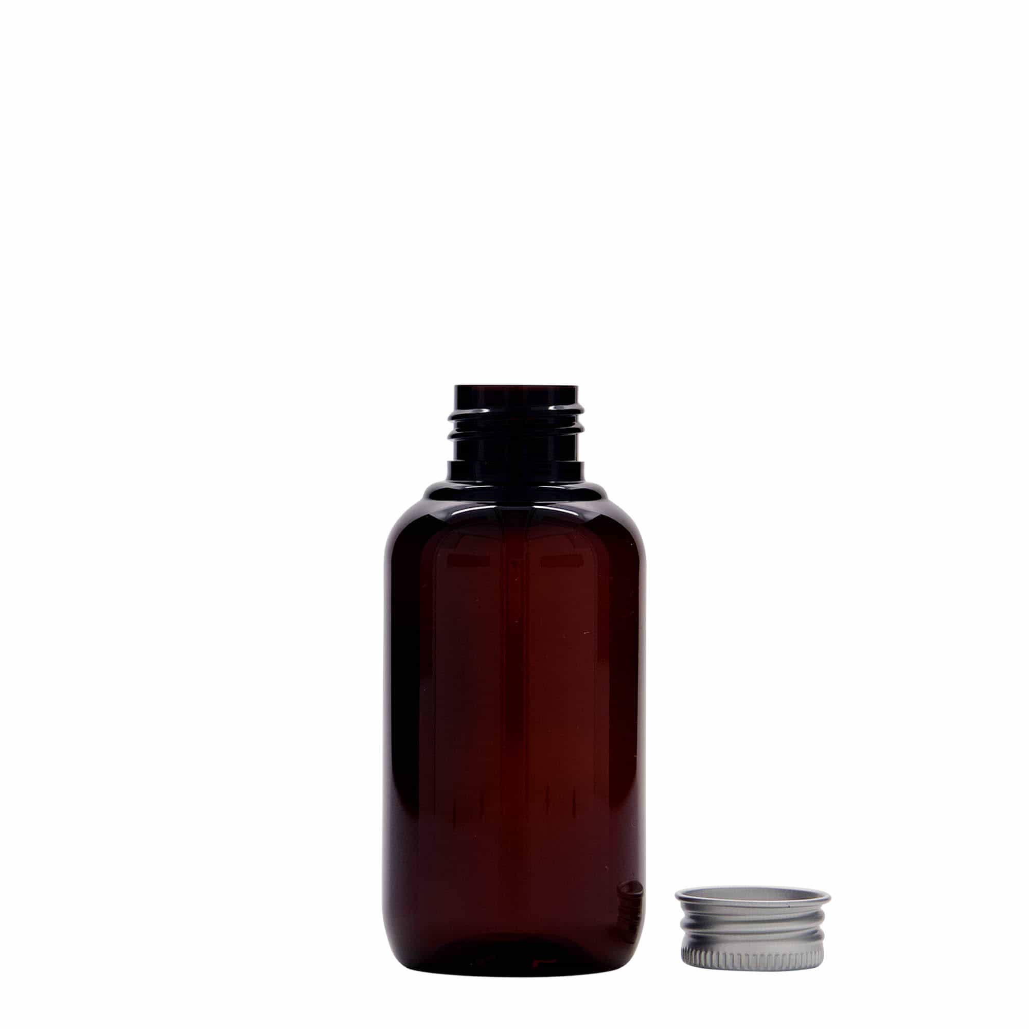 100 ml boca od reciklirane plastike 'Victor's Best', PCR, smeđa, grlo: 24/410