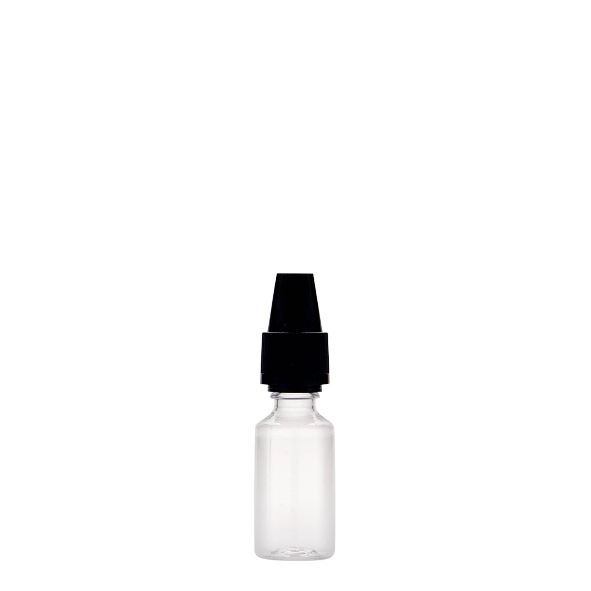 10 ml PET boca 'E-Liquid' s osiguračem kvalitete i dječjom sigurnošću, plastika, otvor: zatvarač na navoj