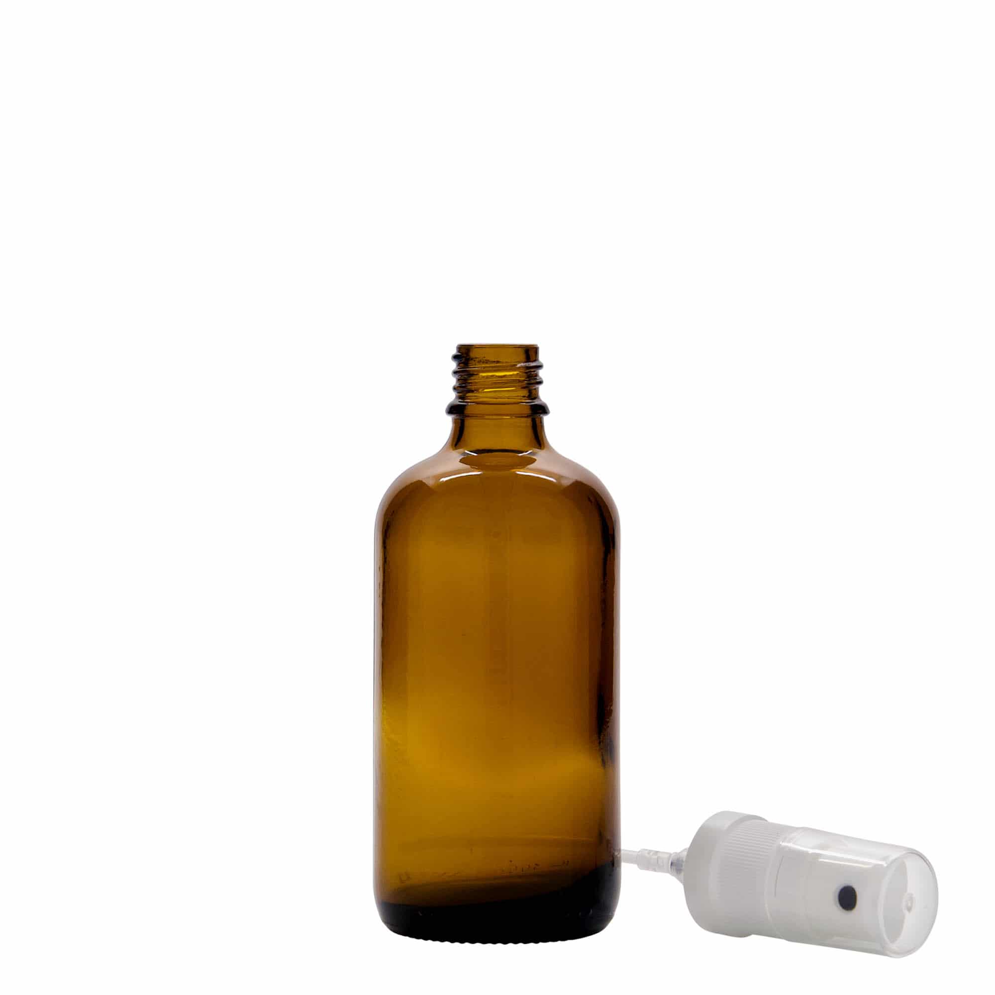100 ml bočica za prskanje, medicinska, staklena, smeđa, grlo: DIN 18 100 ml bočica za prskanje, medicinska, staklena, smeđa, grlo: DIN 18