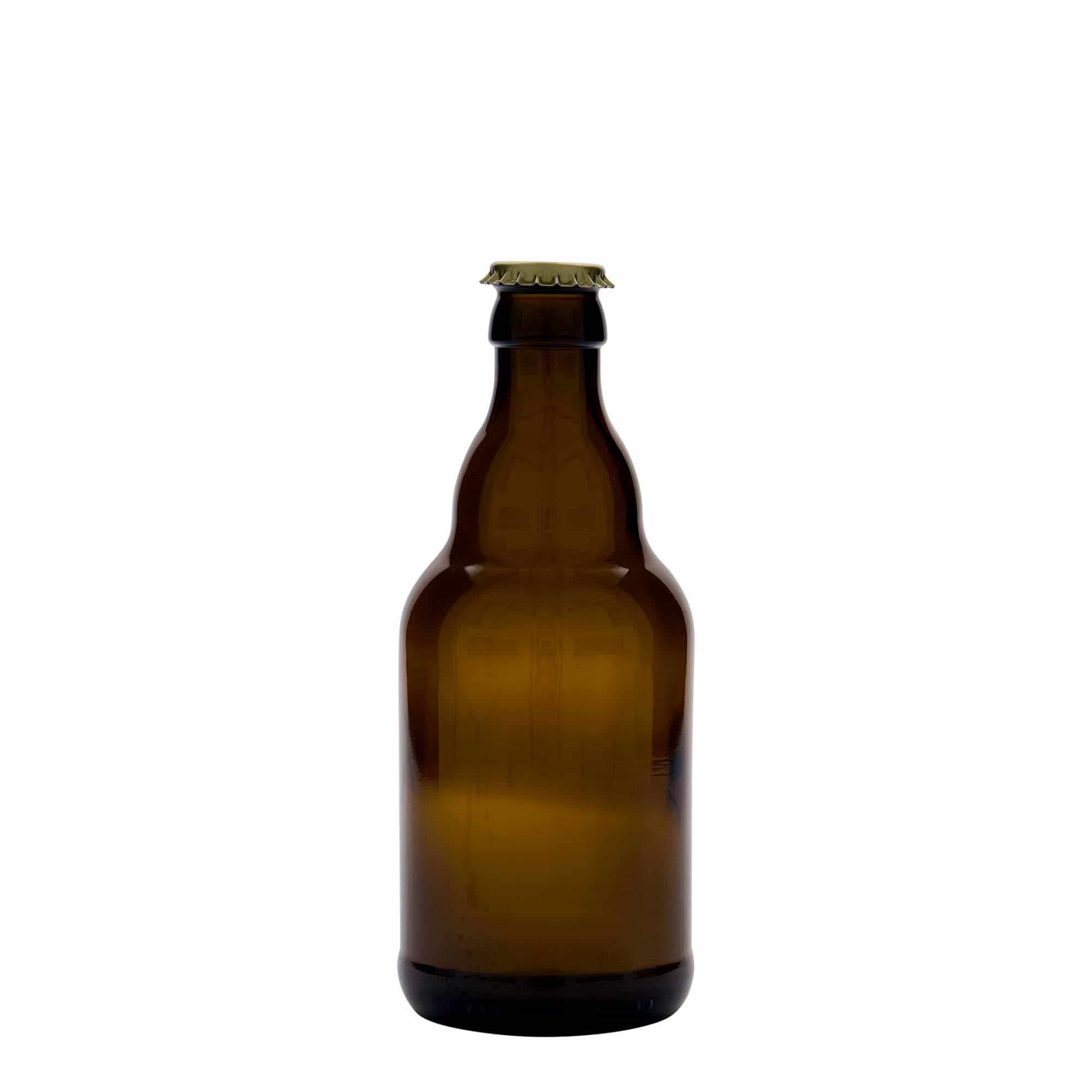 330 ml pivska boca 'Steinie', staklo, smeđa, grlo: krunskikapsula