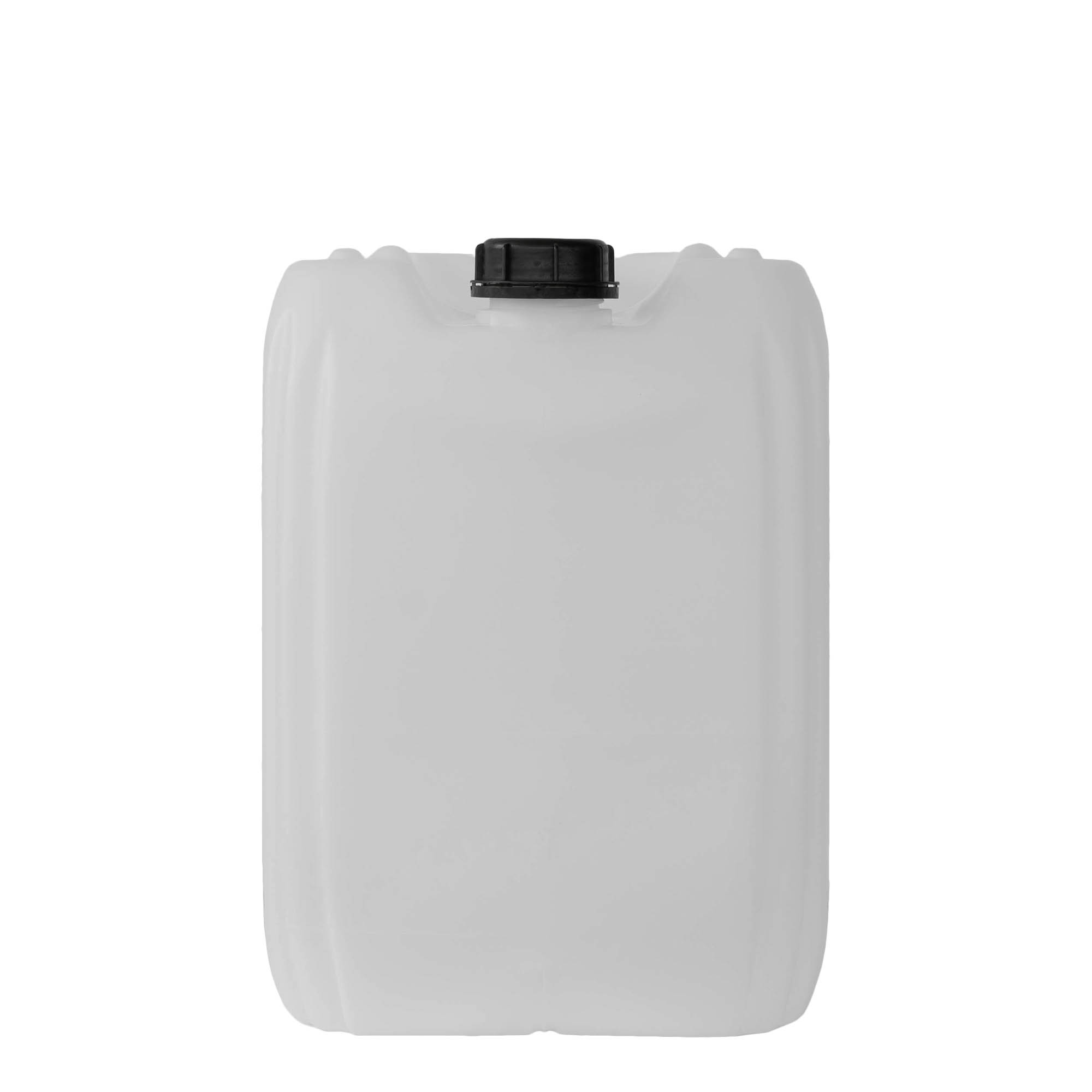 25 l kanistar, pravokutni, HDPE plastika, prirodni, otvor: ND 60