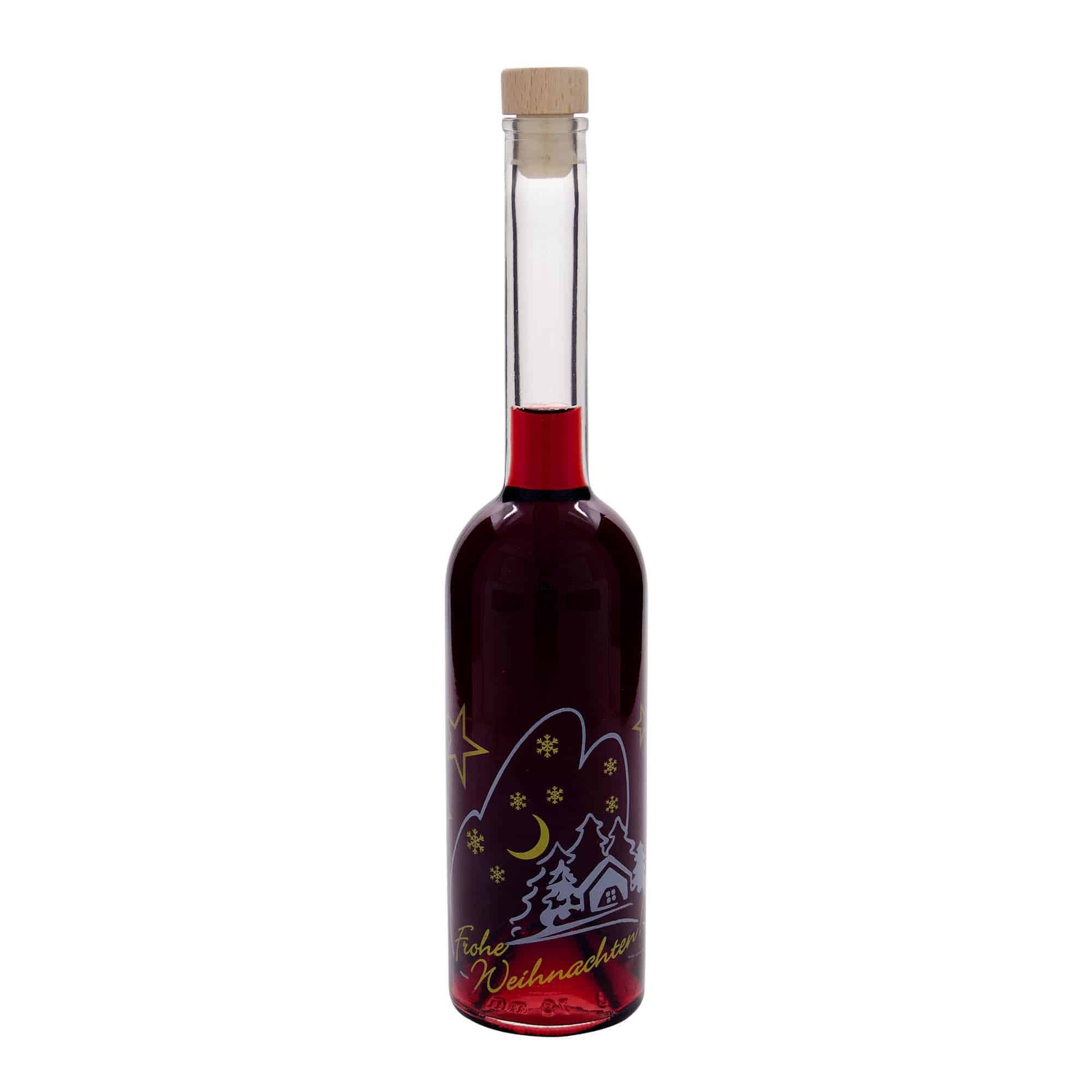 500 ml staklena boca 'Opera', motiv: božićna idila, otvor: pluta