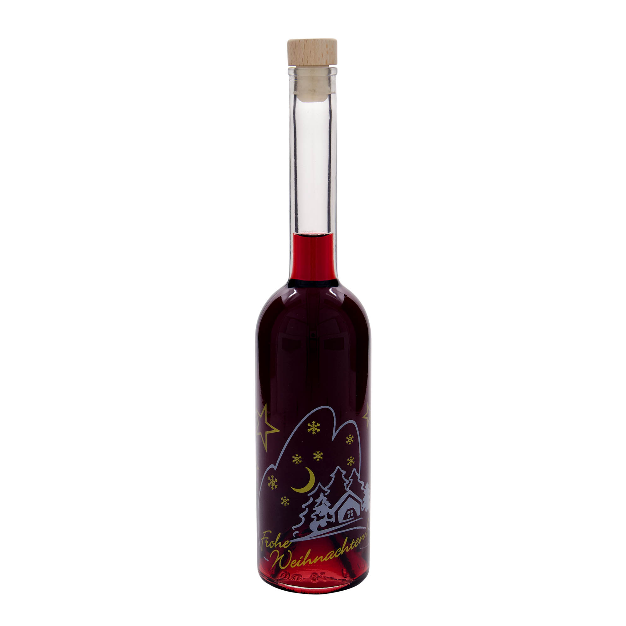 500 ml staklena boca 'Opera', motiv: božićna idila, otvor: pluta 500 ml staklena boca 'Opera', motiv: božićna idila, otvor: pluta