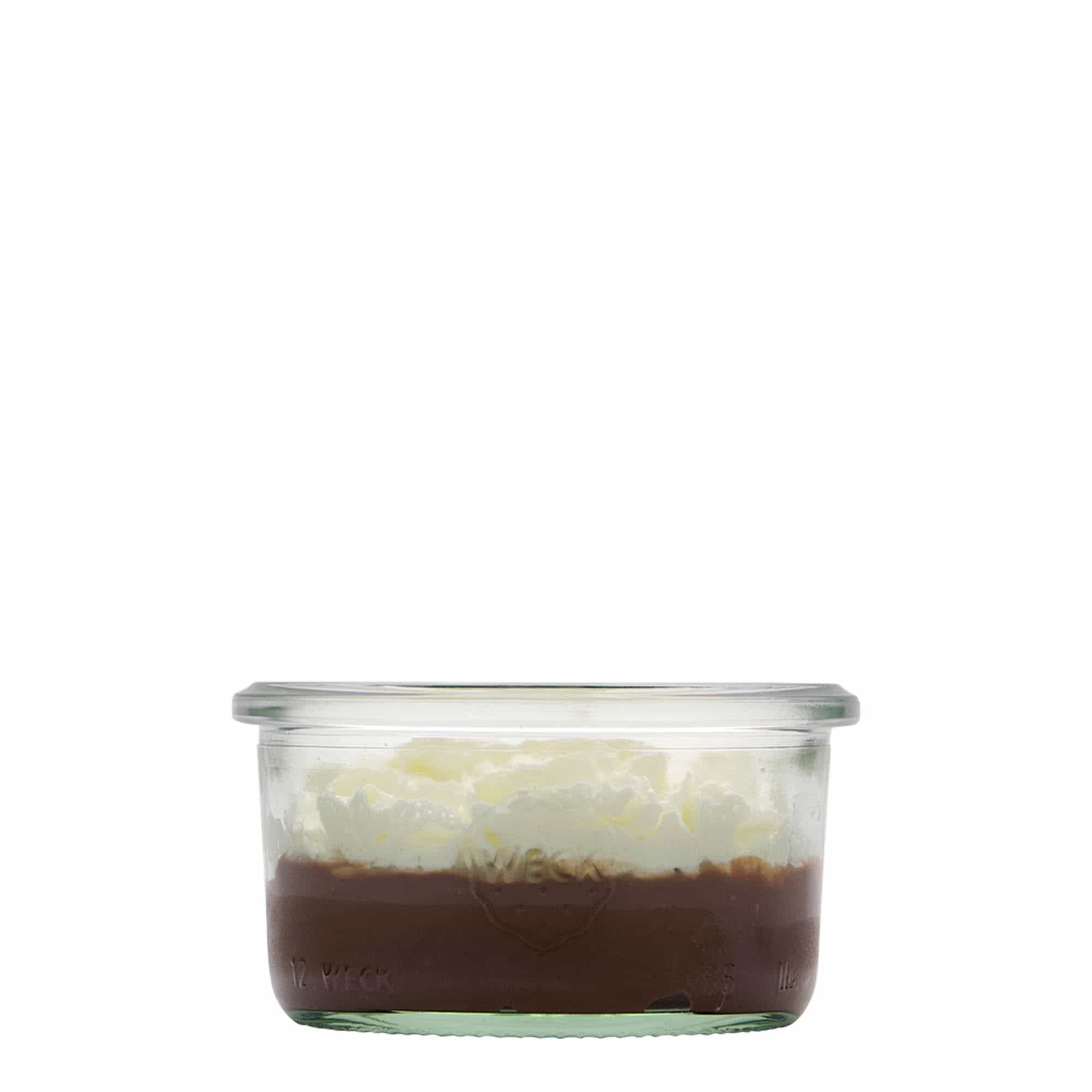 165 ml WECK-staklenka s prelivom, otvor: okrugli rub
