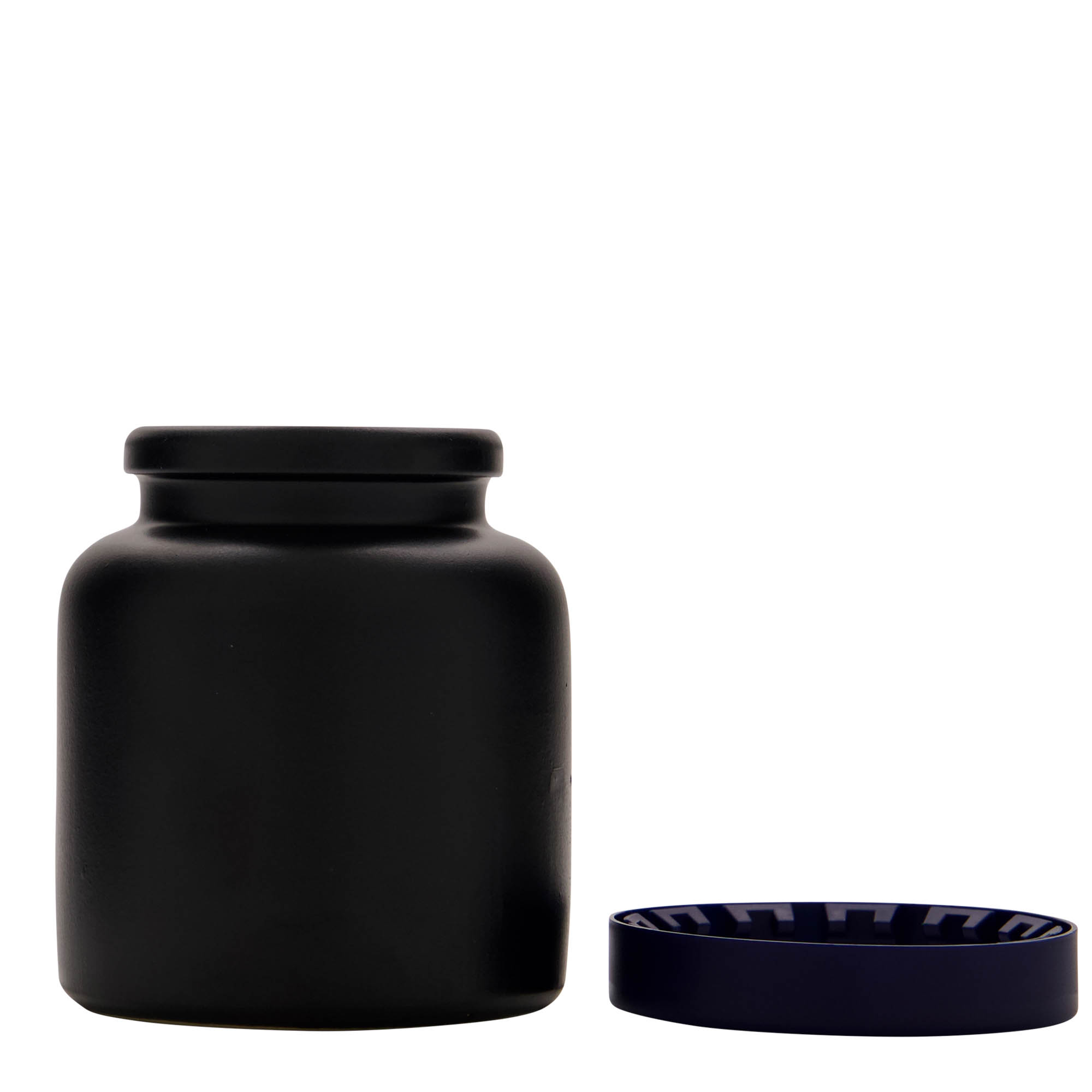 270 ml lonac od kamene keramike, crni, otvor: poklopac na navoj 270 ml lonac od kamene keramike, crni, otvor: poklopac na navoj