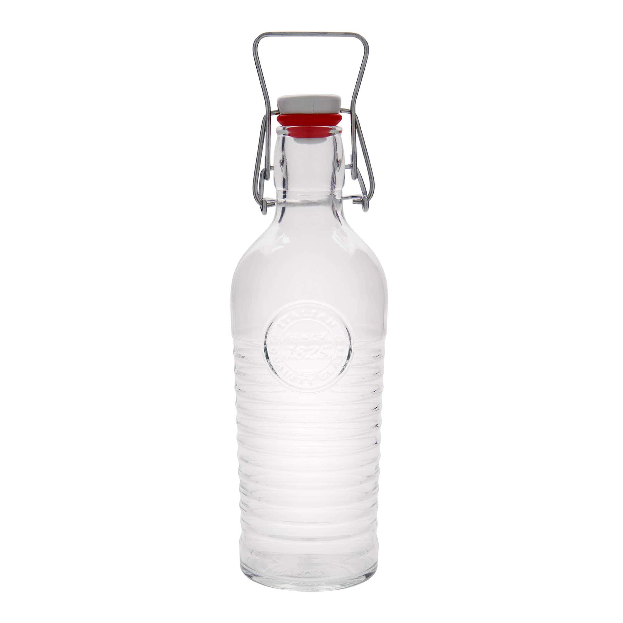750 ml staklena boca 'Officina 1825', grlo: zatvarač s kopčom