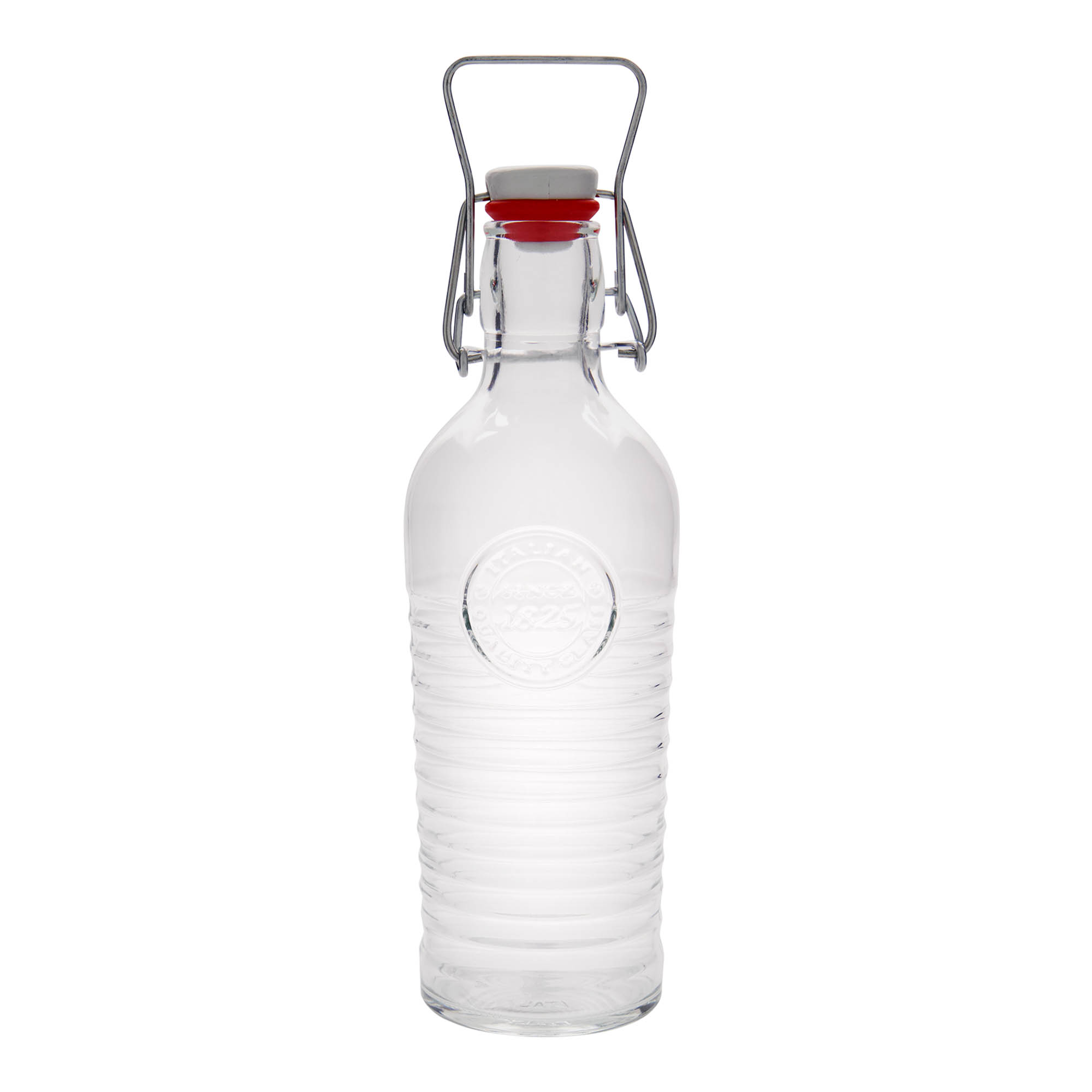 750 ml staklena boca 'Officina 1825', grlo: zatvarač s kopčom