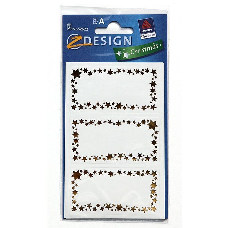 Zweckform naljepnice 'Zvjezdani okvir', papir, zlatne boje