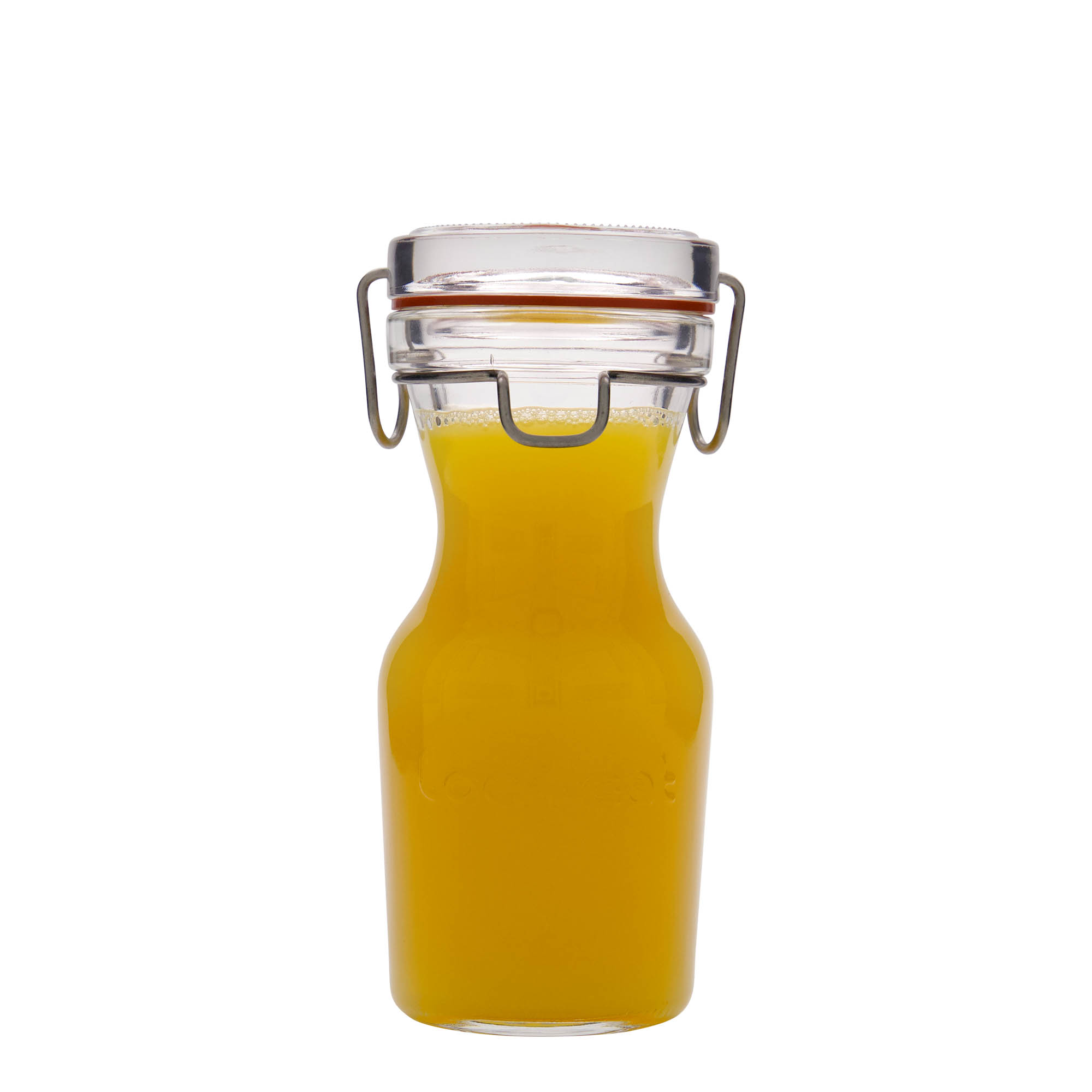 250 ml staklena karafa 'Lock-Eat', grlo: zatvarač sa žičanim vijkom