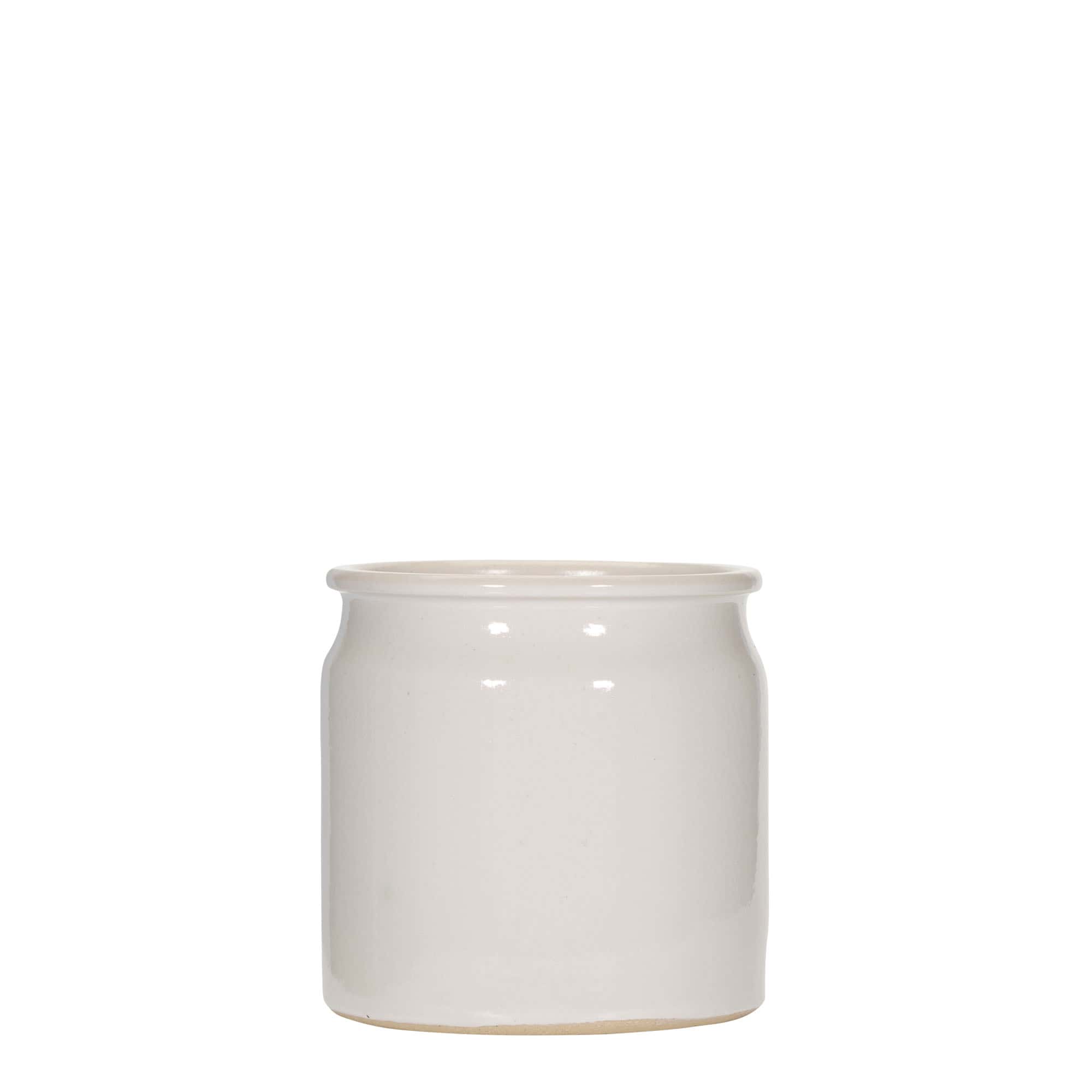 160 ml lonac od kamene keramike, keramika, bijeli, otvor: pluta