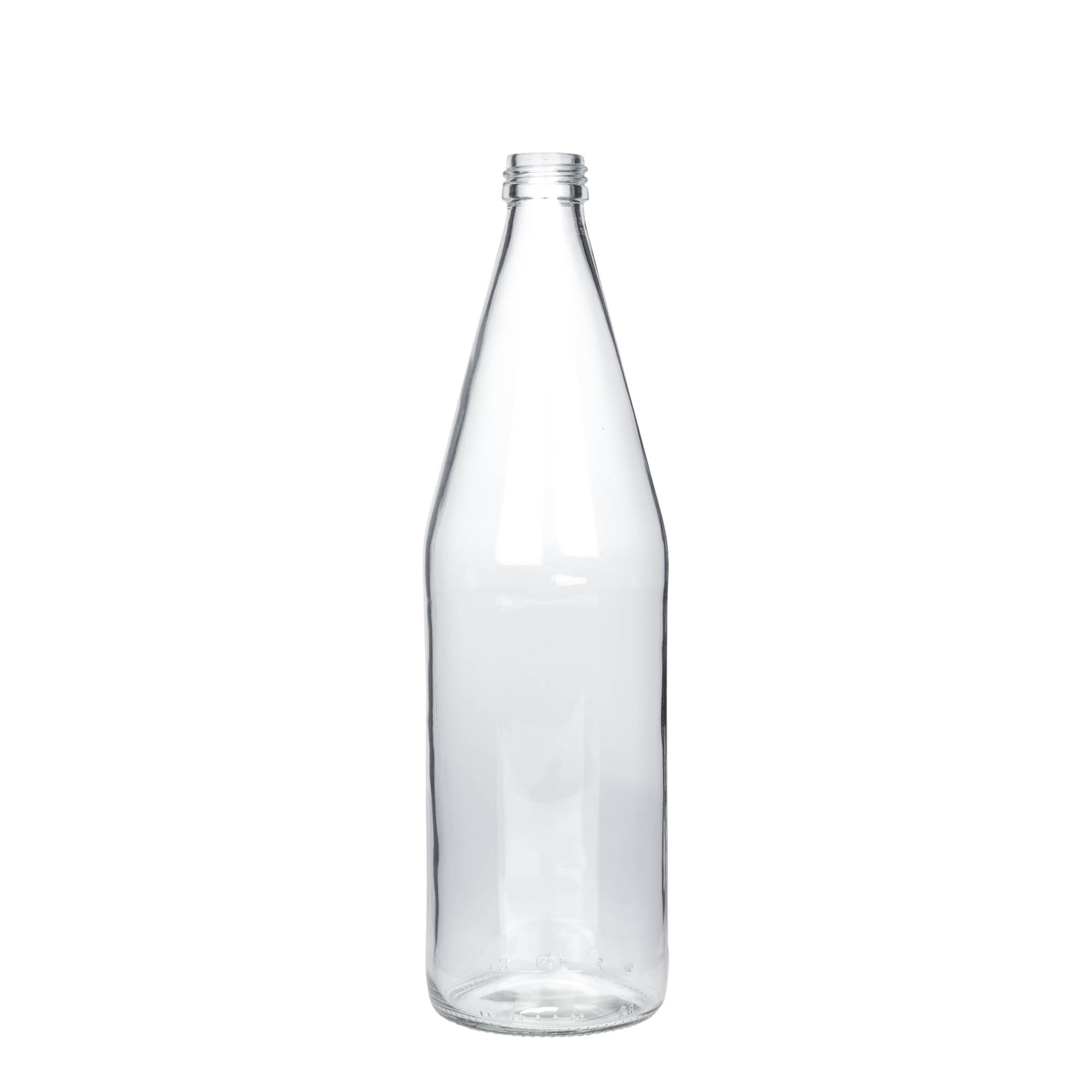 750 ml univerzalna boca u obliku mrkve, staklo, grlo: PP 28