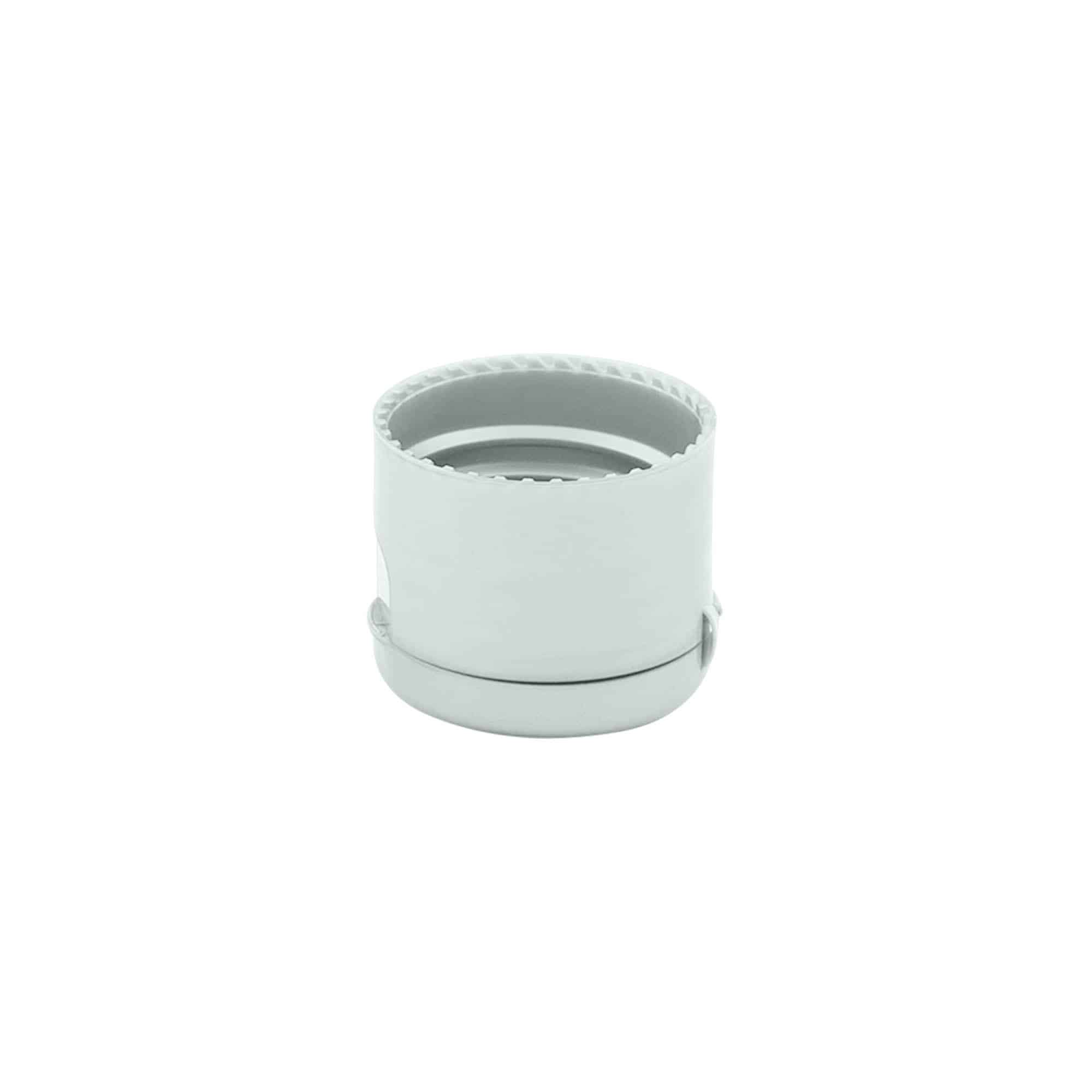 Navojni čep s preklopom, PP plastika, srebrni, za otvor: 24/410