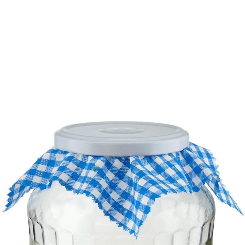 Tkaninska krpica karo uzorka 15x15, kvadratna, tekstil, plava, otvor: TO58-TO82