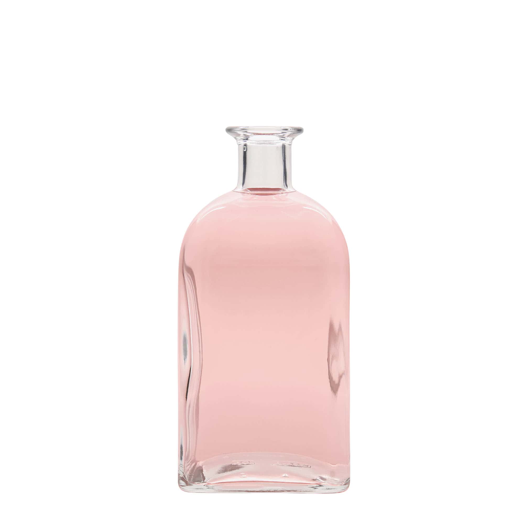 700 ml staklena boca Apotheker Carré, kvadratna, otvor: pluta