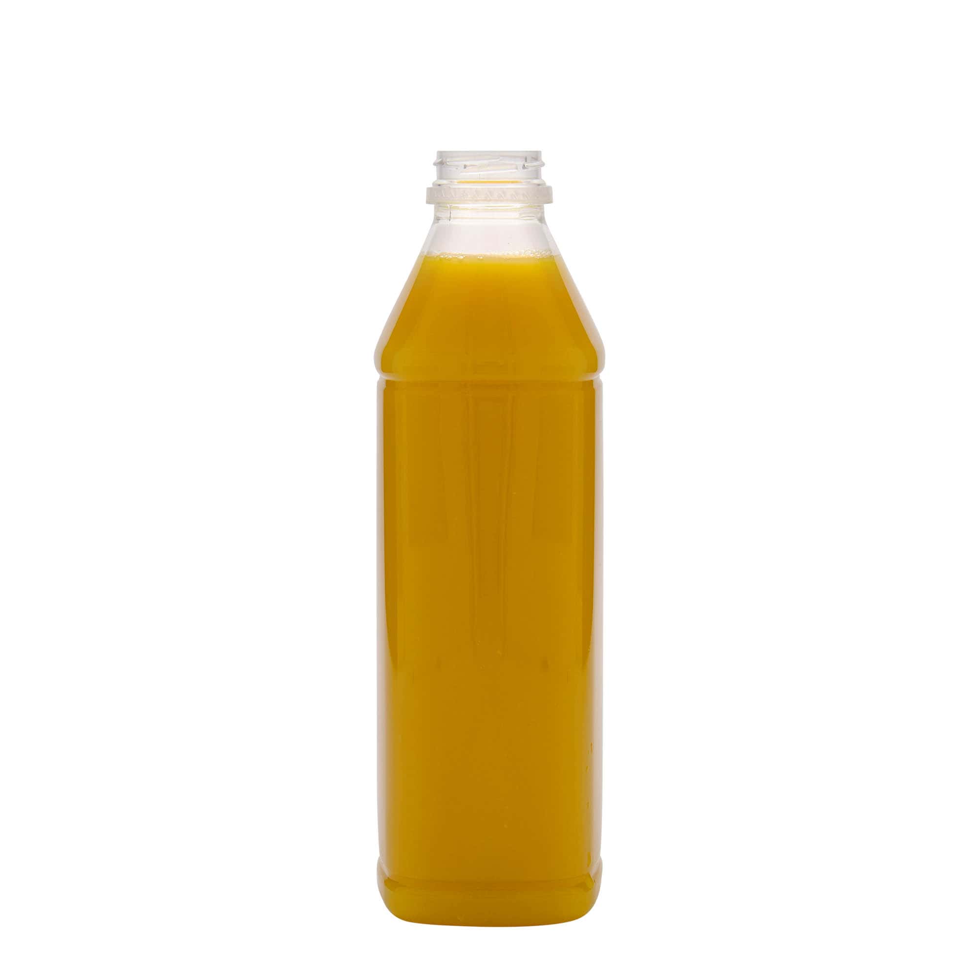 1.000 ml PET-boca 'Milk and Juice Carré', kvadratna, plastična, grlo: 38 mm