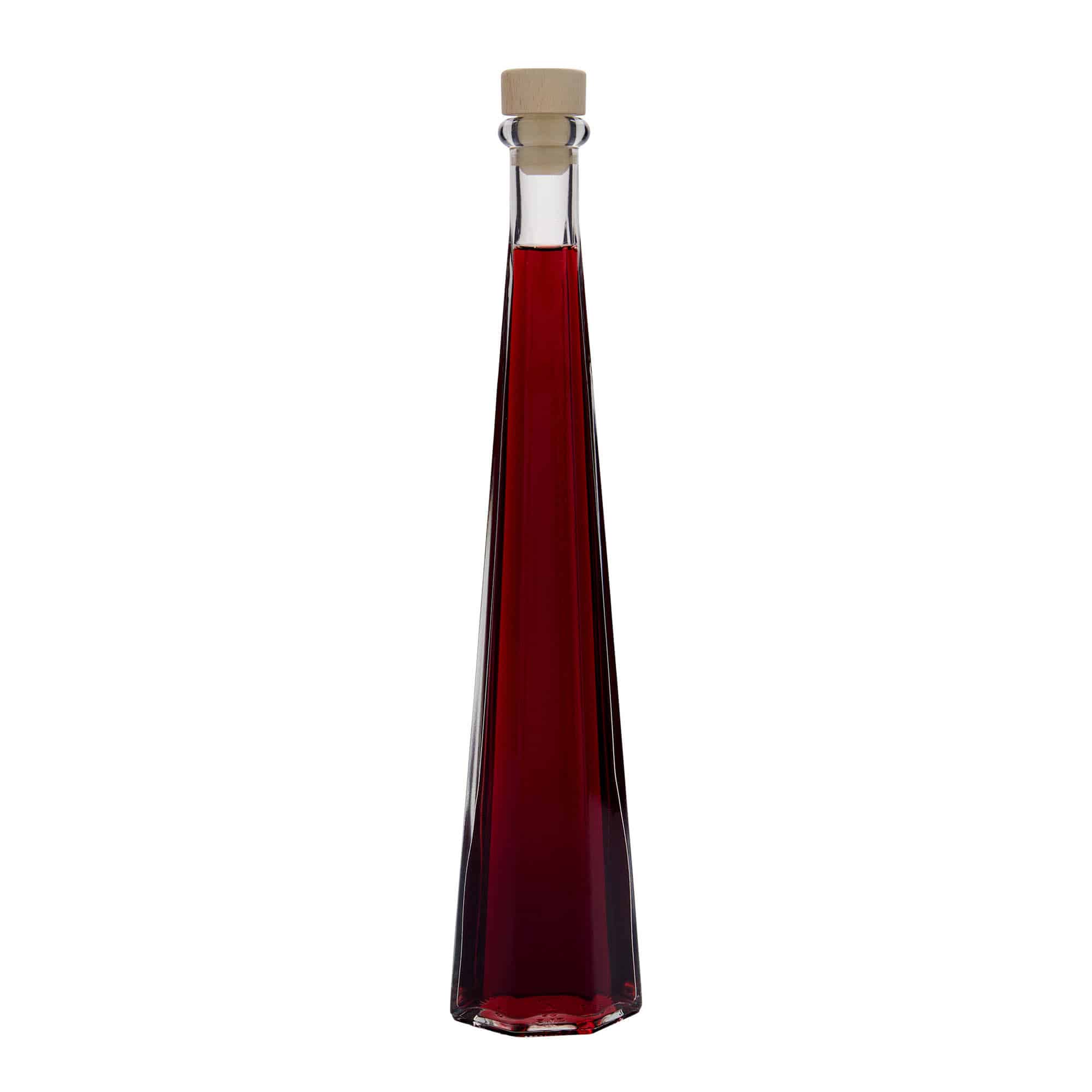 200 ml staklena boca 'Dama Sexta', šesterokutna, grlo: pluta