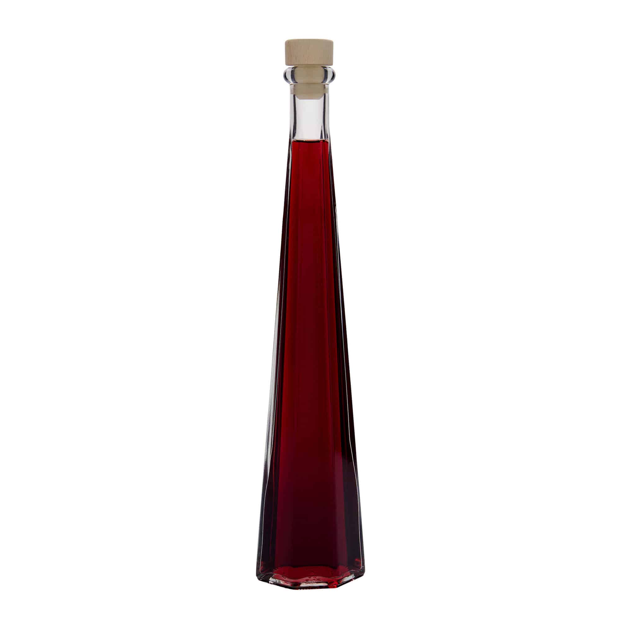 200 ml staklena boca 'Dama Sexta', šesterokutna, grlo: pluta