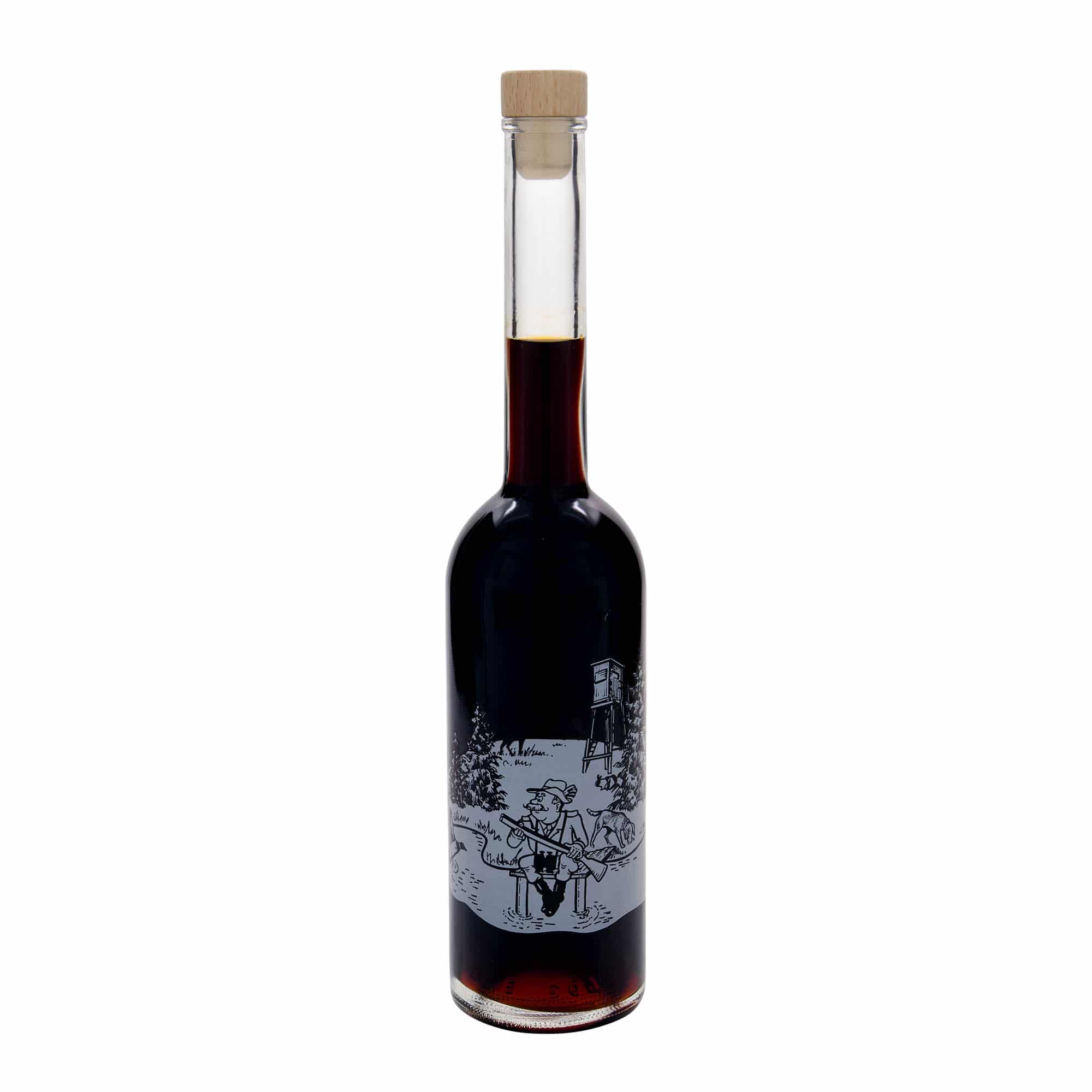 500 ml staklena boca 'Opera', motiv: Lovac, grlo: pluta
