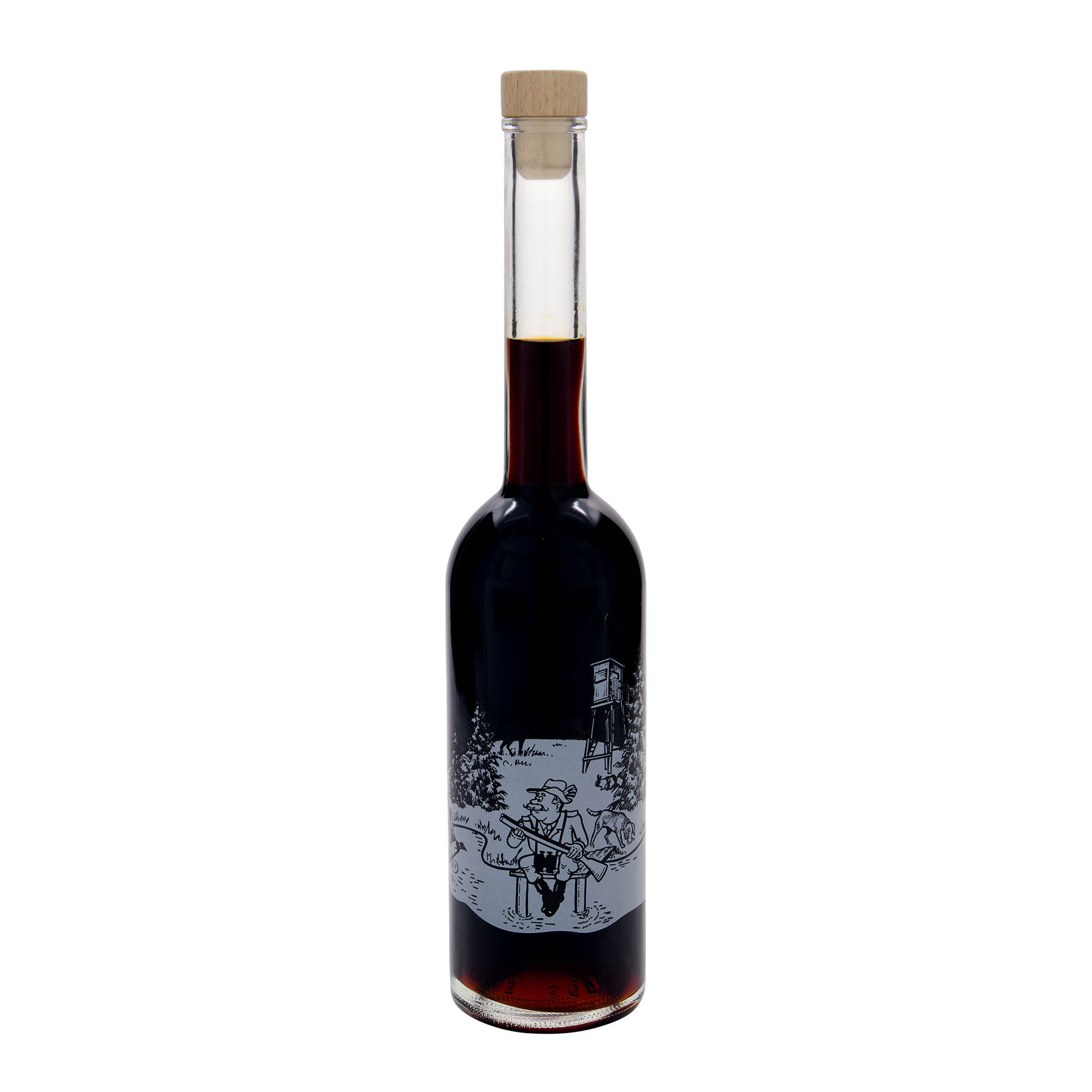 500 ml staklena boca 'Opera', motiv: Lovac, grlo: pluta 500 ml staklena boca 'Opera', motiv: Lovac, grlo: pluta