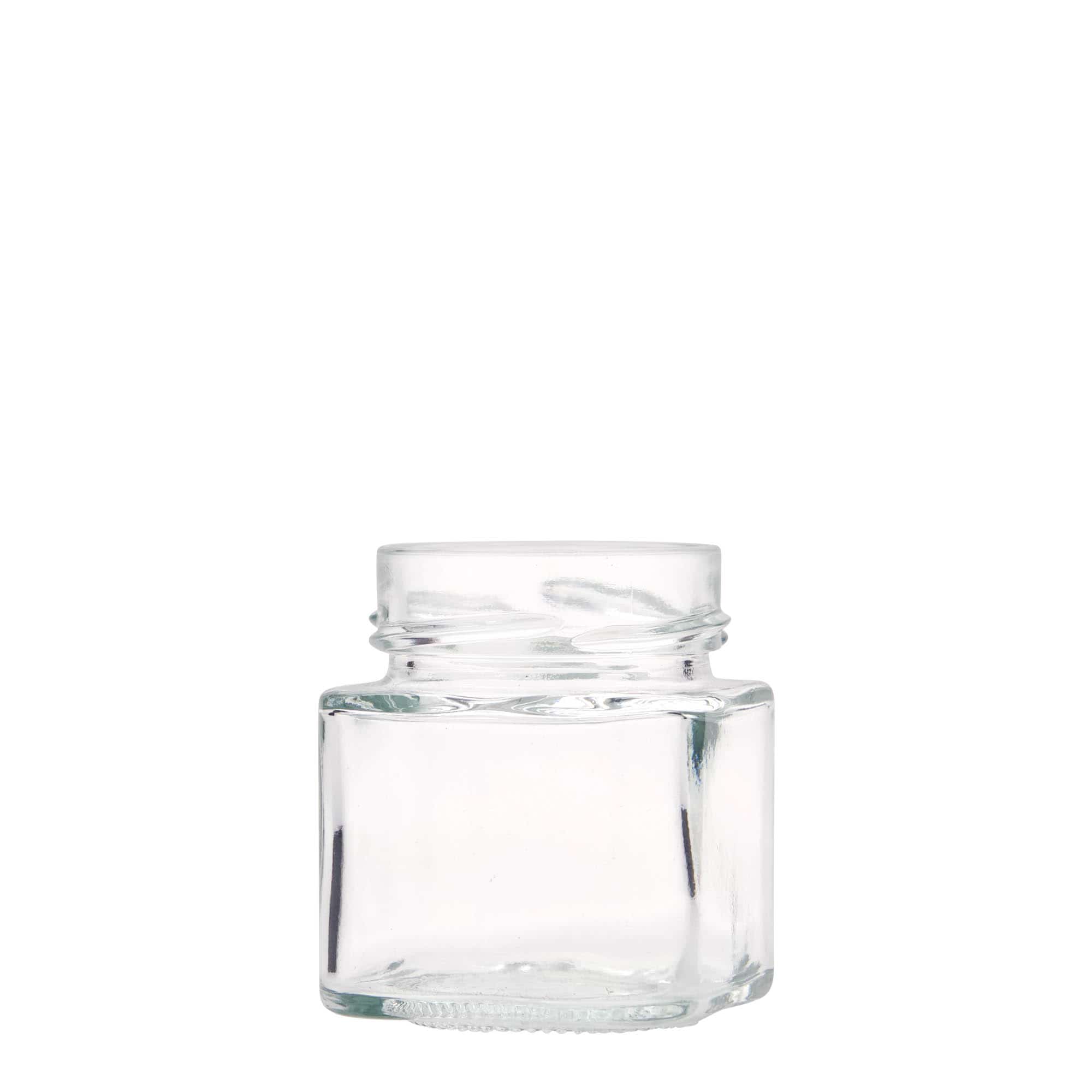 156 ml četvrtasta staklenka 'Funny', grlo: Deep-Twist-Off (DTO 58)