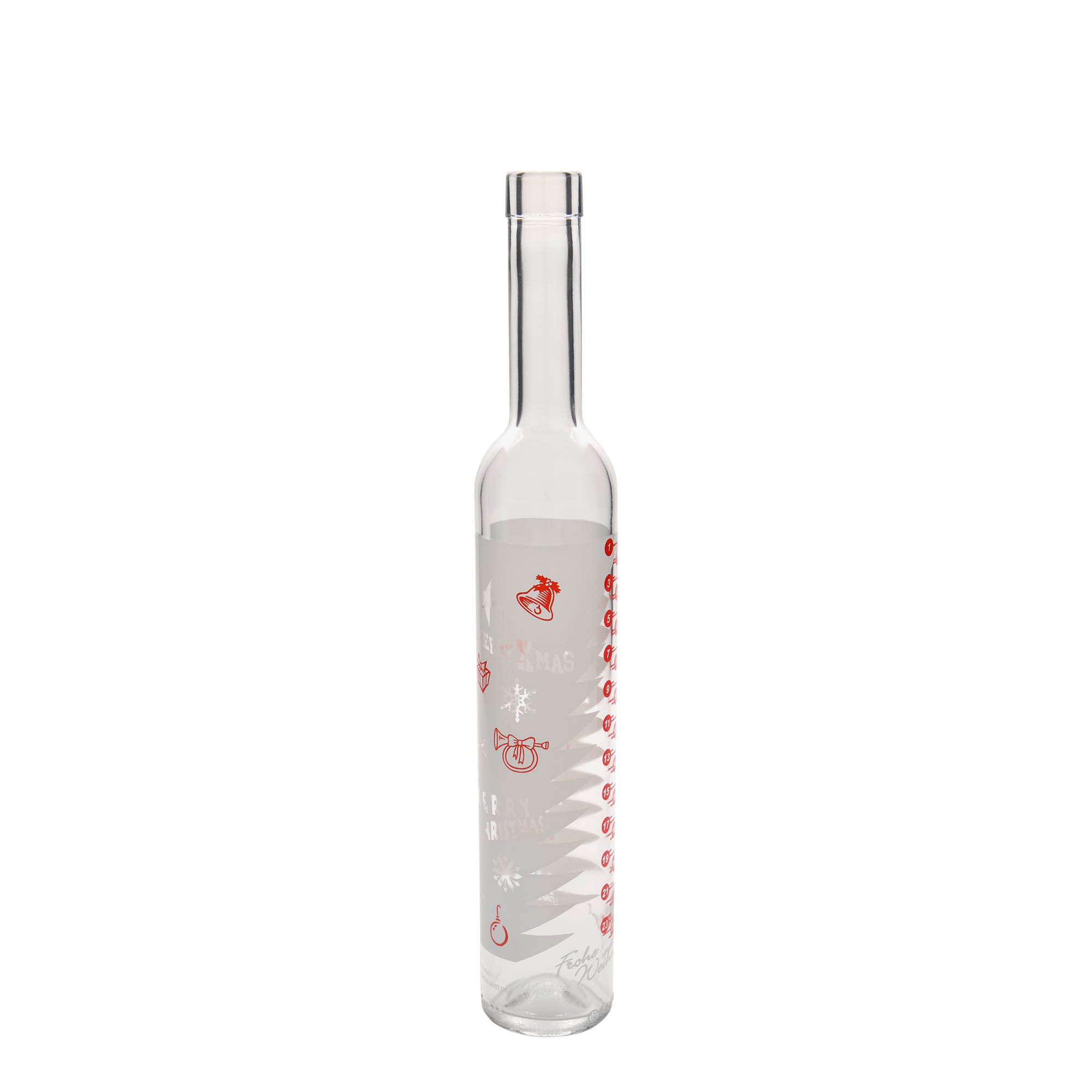 500 ml staklena boca Maximo s tiskom 'Adventski kalendar', otvor: pluta 500 ml staklena boca Maximo s tiskom 'Adventski kalendar', otvor: pluta