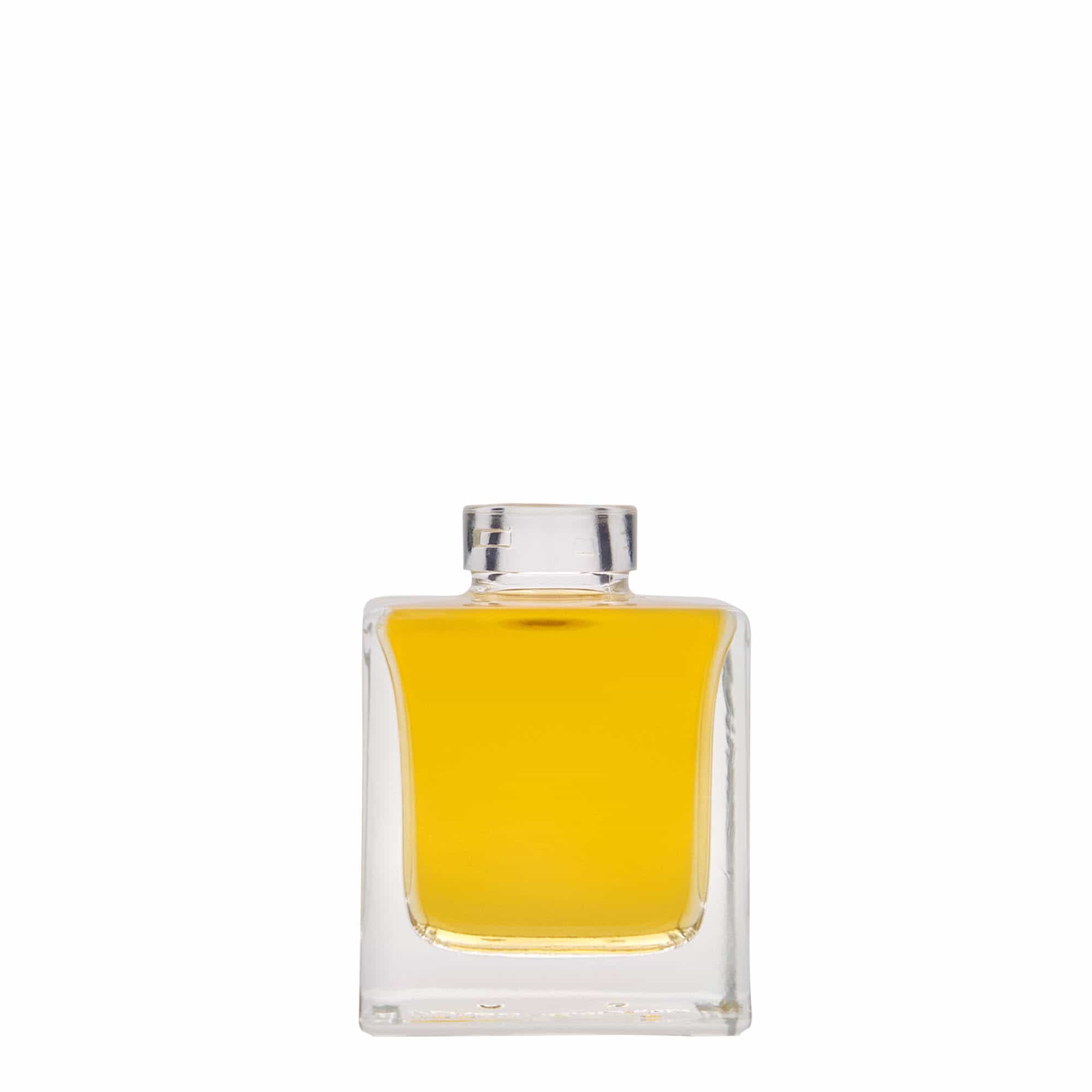 100 ml staklena boca 'Cube', kvadratna, otvor: pluta