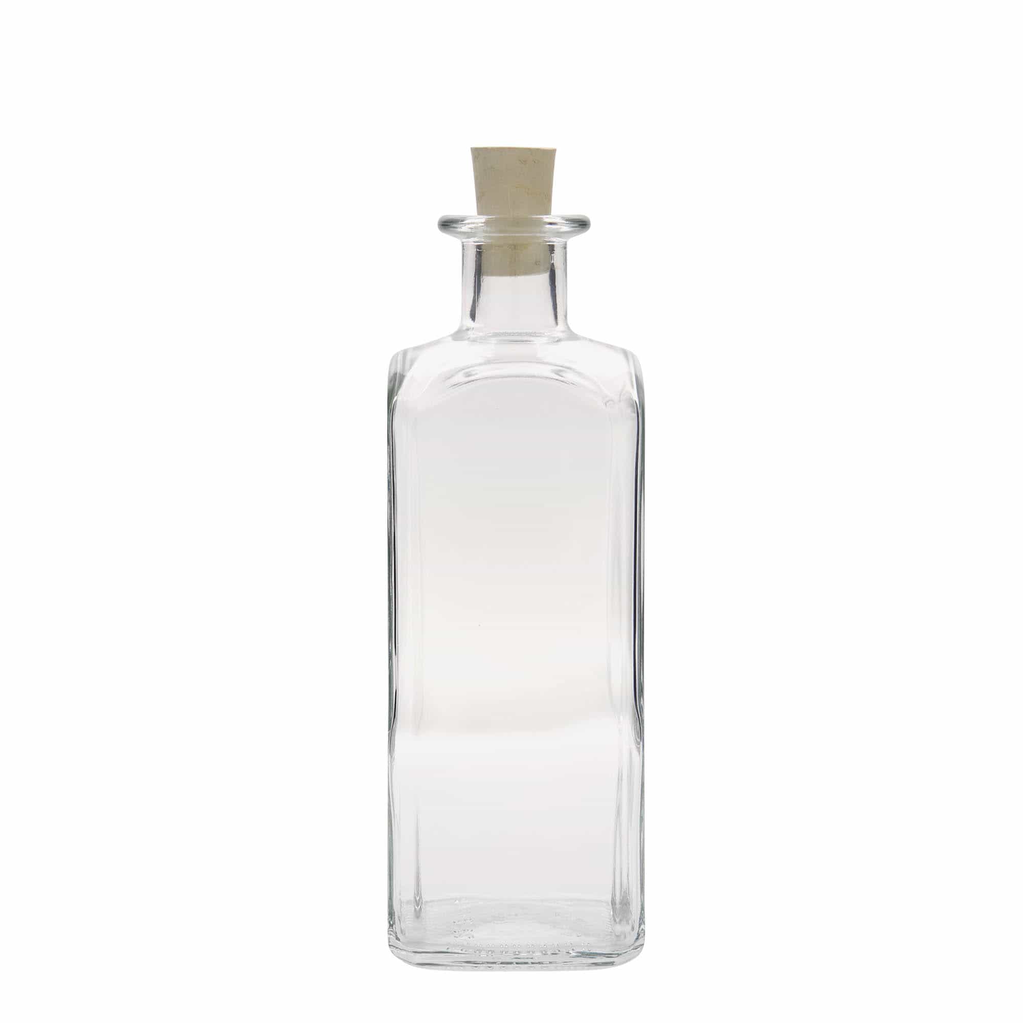 500 ml staklena boca Apotheker Carré, četvrtasta, otvor: pluta