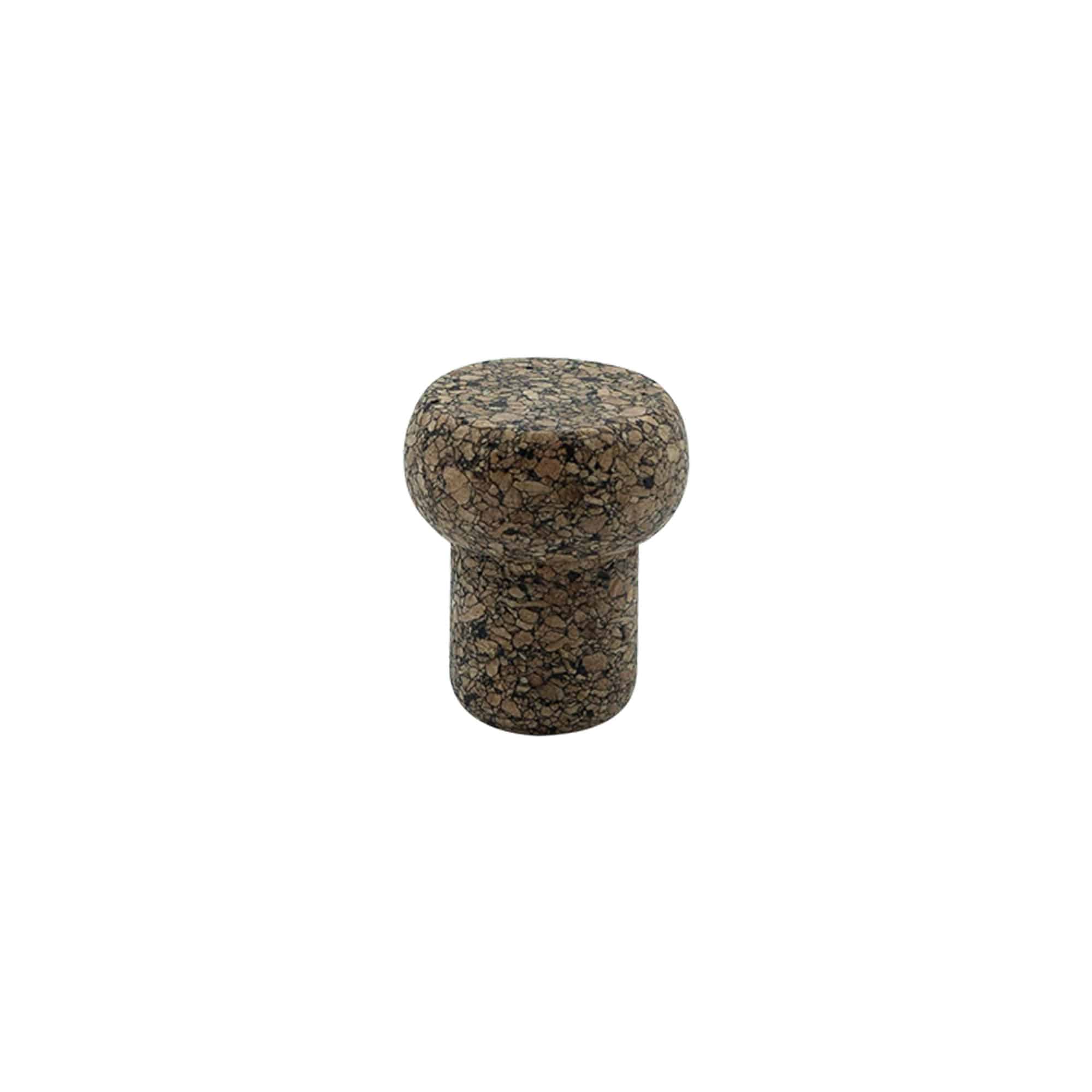 Čep s ručkom 'Barrel' 19,5 mm, Corkcoal, za otvor: pluta