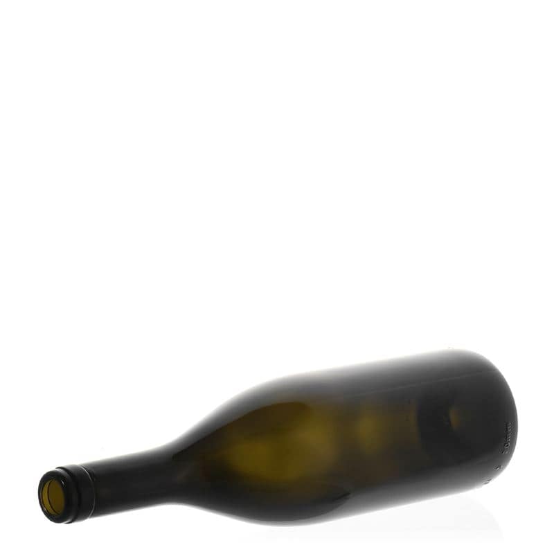 750 ml vinska boca 'Tiffany', antikno zelena, grlo: pluta