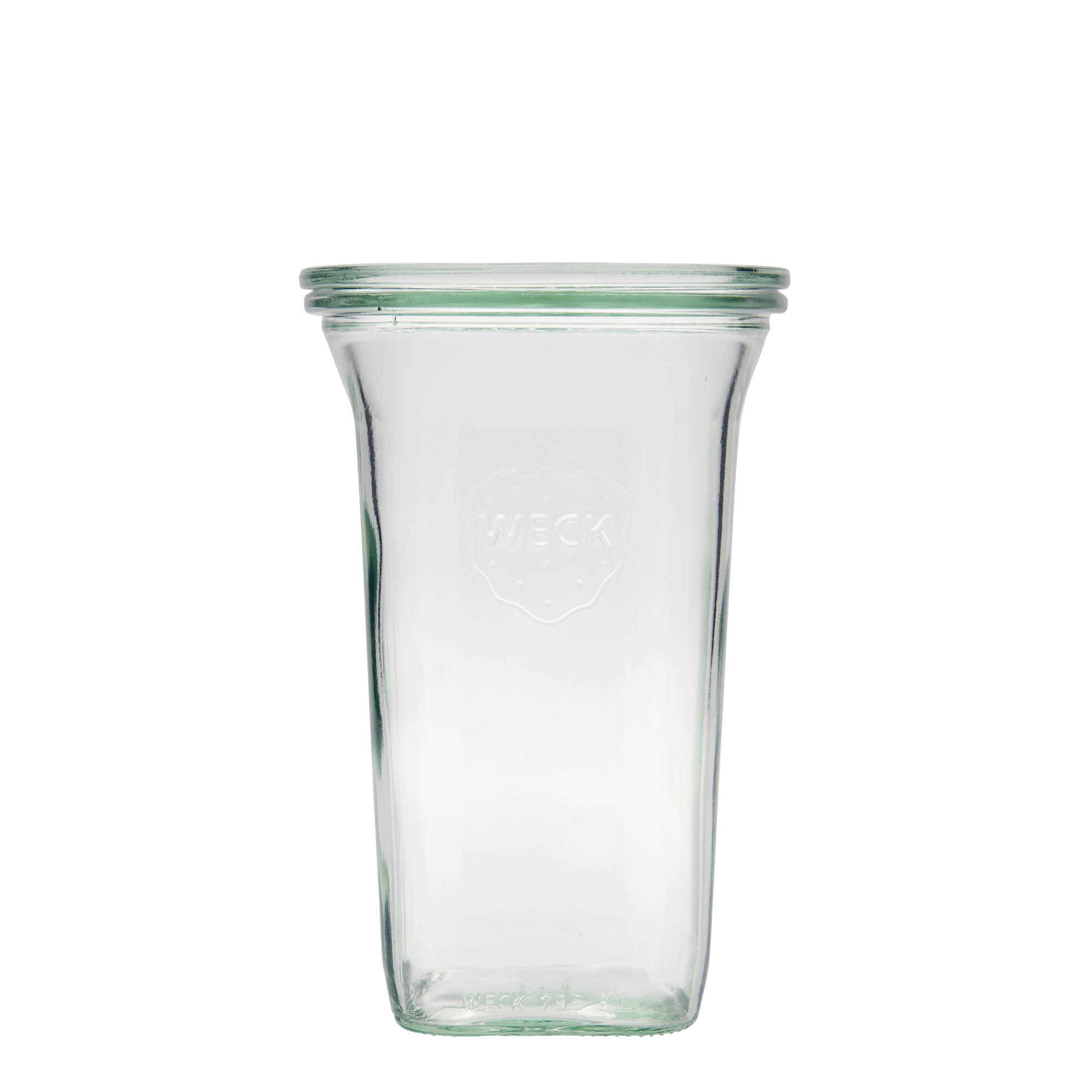 795 ml WECK Quadro staklenka, četvrtasta, otvor: okrugli rub