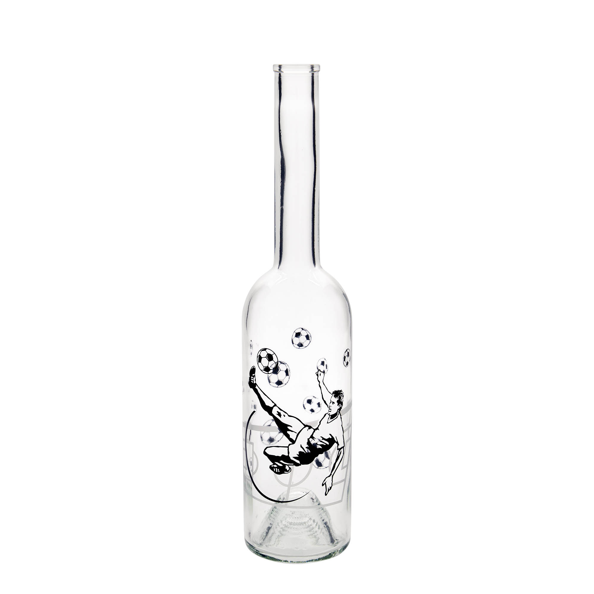 500 ml staklena boca 'Opera', motiv: nogometaš, grlo: pluta 500 ml staklena boca 'Opera', motiv: nogometaš, grlo: pluta
