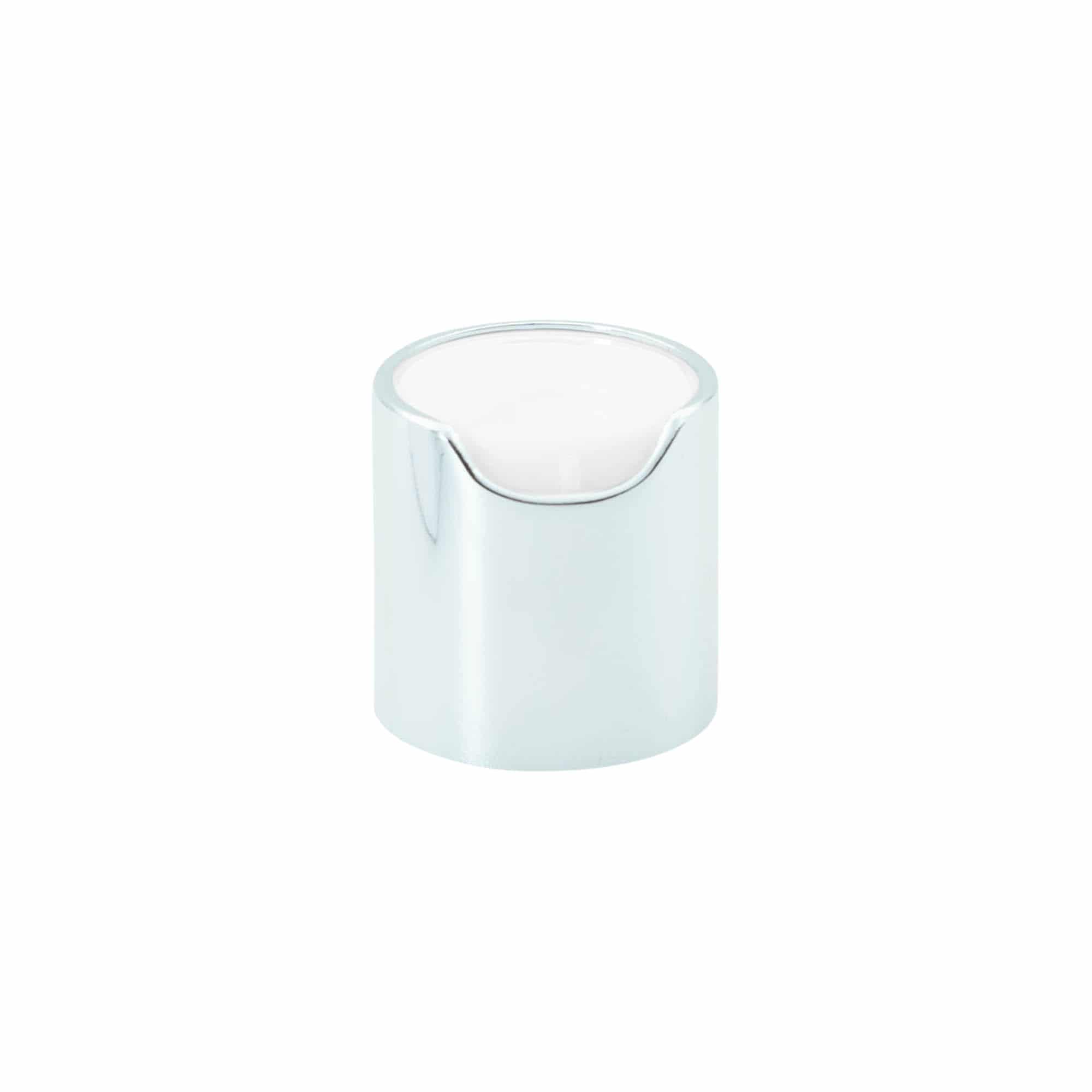 Navojni čep Disc Top, PP plastika, srebrni, za otvor: 24/410 Navojni čep Disc Top, PP plastika, srebrni, za otvor: 24/410